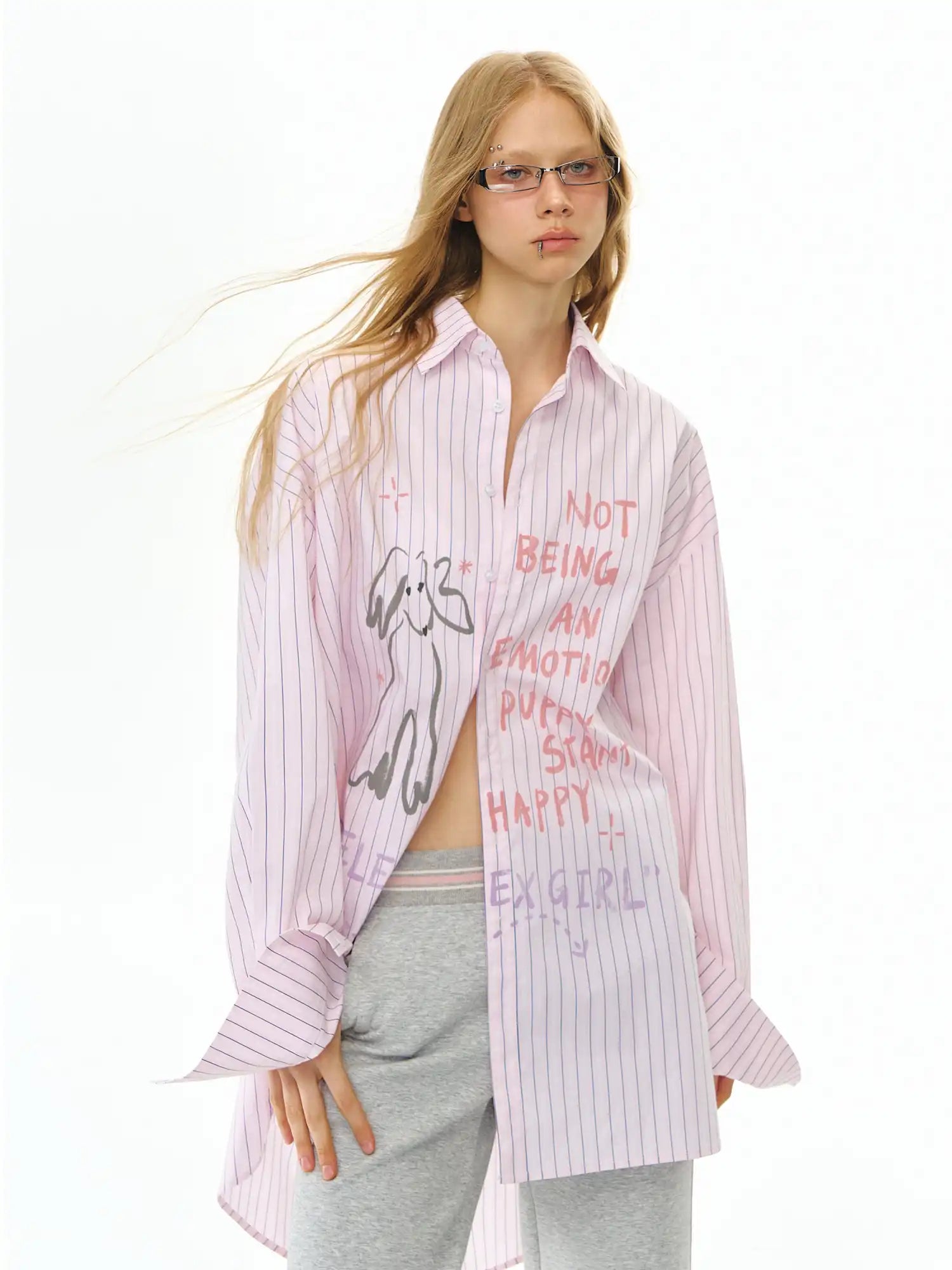 Deleteex Versatile Graffiti Stripe Shirt | Canton Collective