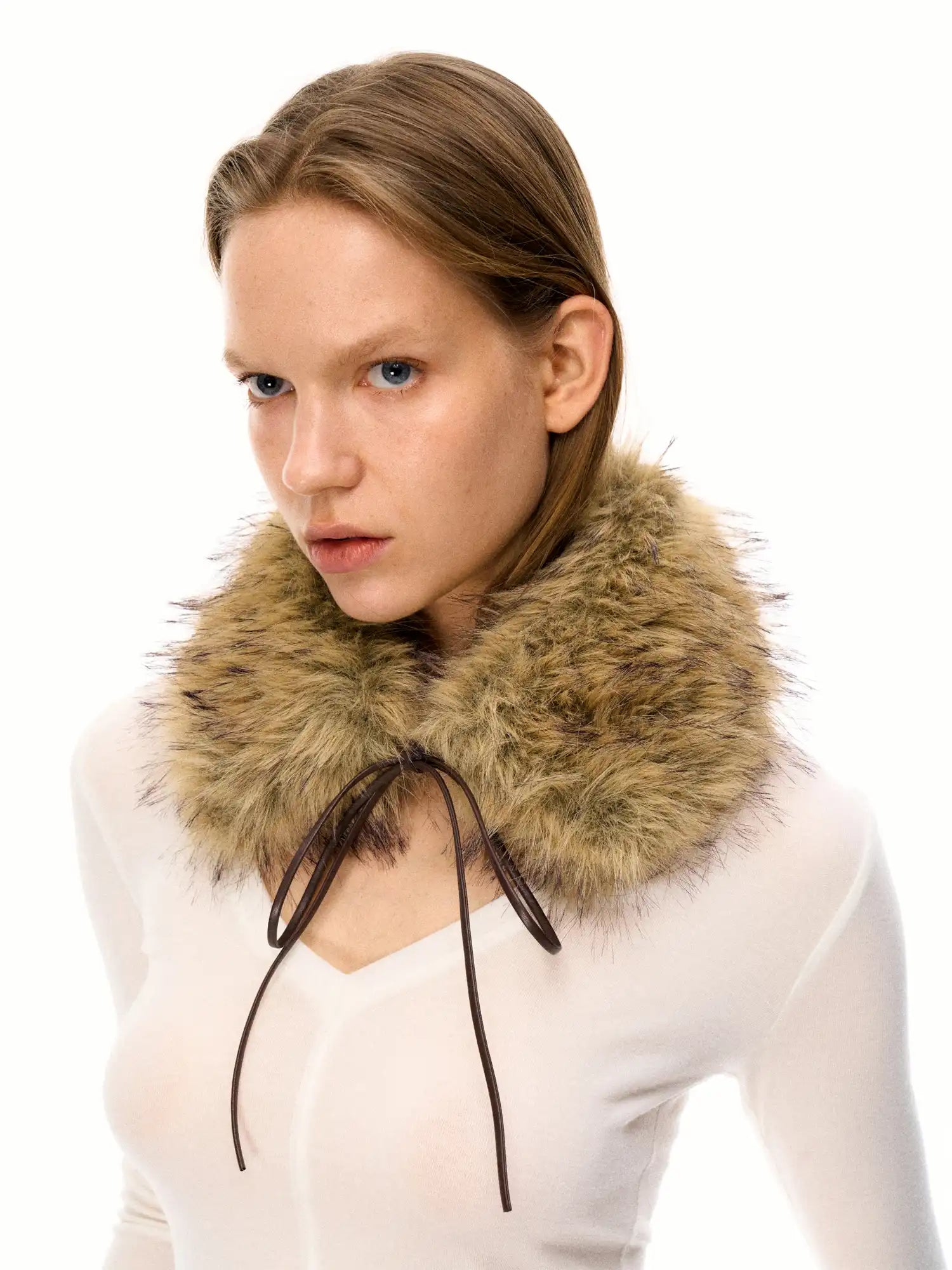 FirstFloor Versatile Tie-Up Fur Collar Scarf | Canton Collective