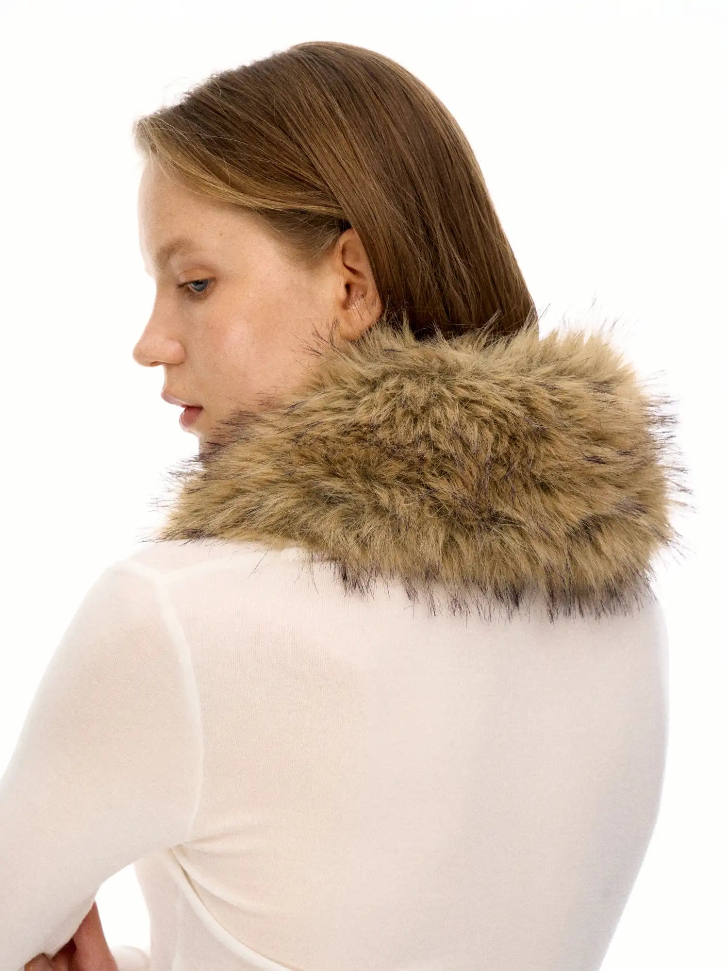 FirstFloor Versatile Tie-Up Fur Collar Scarf | Canton Collective