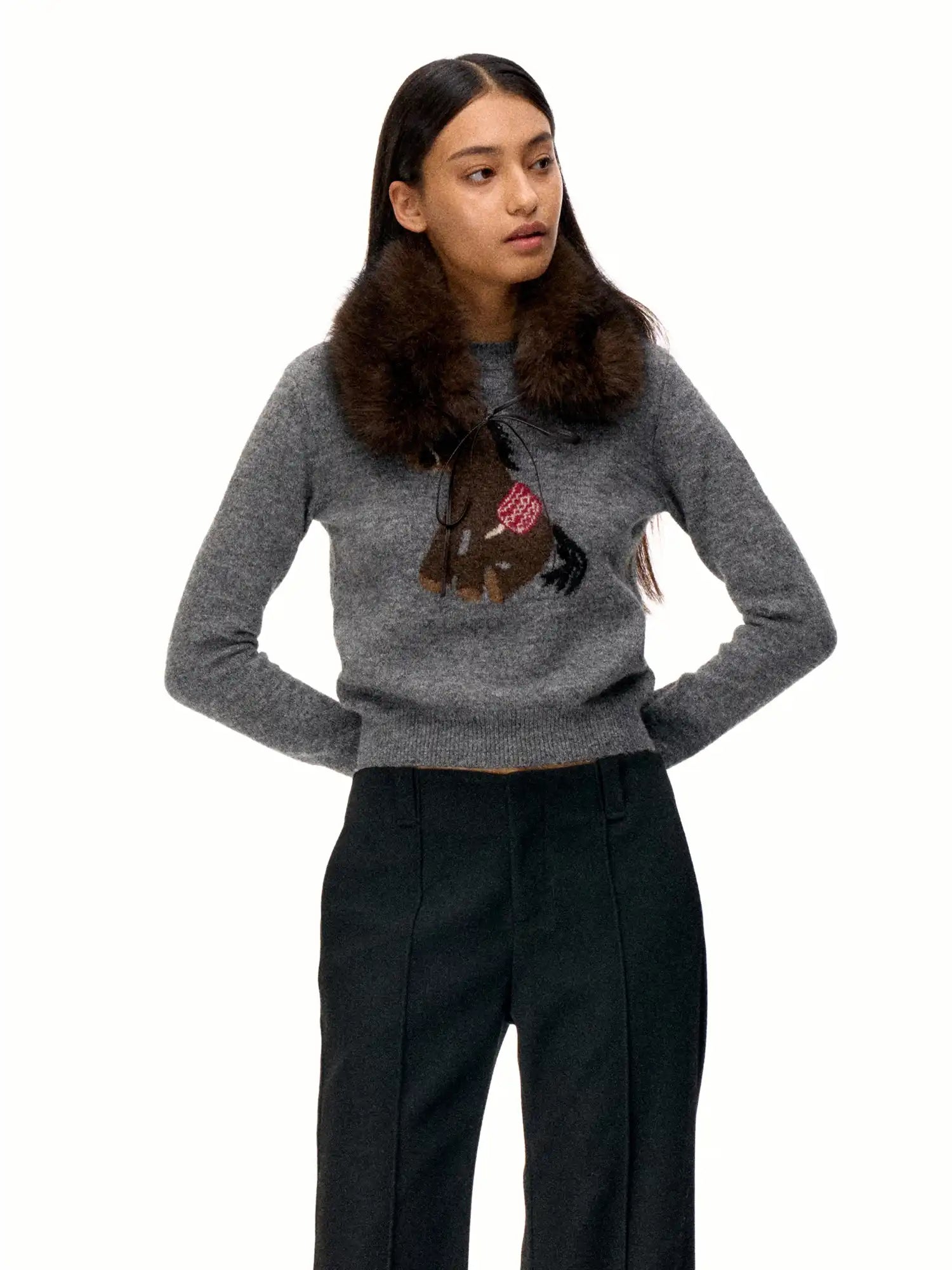 FirstFloor Versatile Tie-Up Fur Collar Scarf | Canton Collective