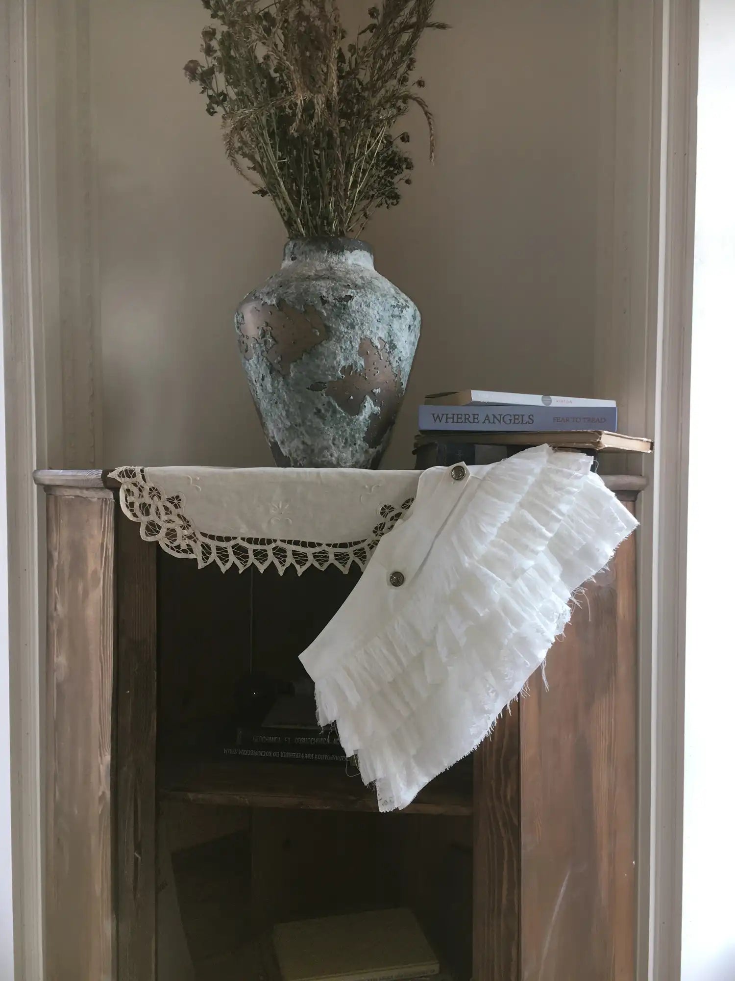 1Jinn Studio Victorian Lace Trim Layer Ultra Short Skirt | Canton Collective