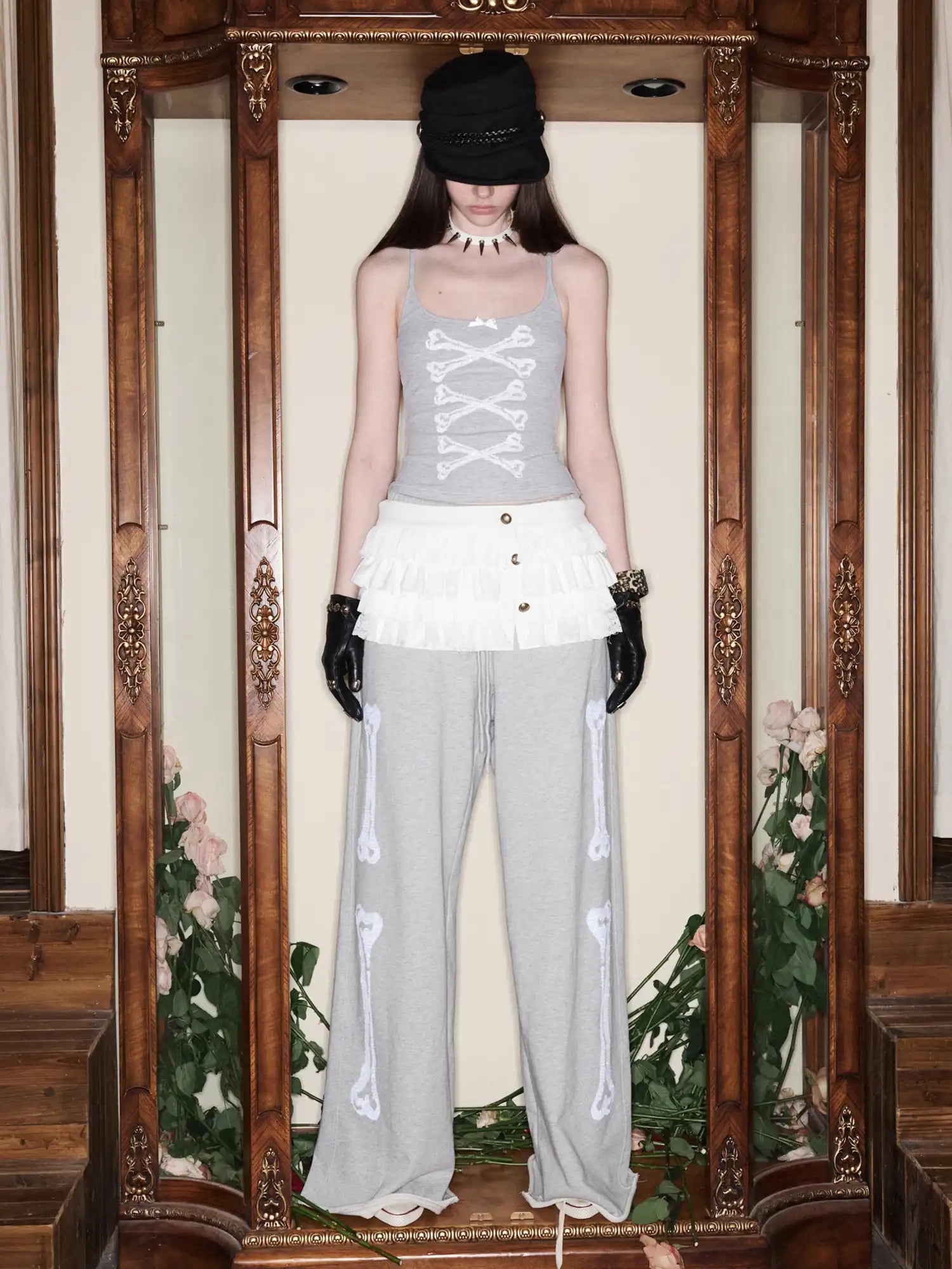 1Jinn Studio Victorian Lace Trim Layer Ultra Short Skirt | Canton Collective