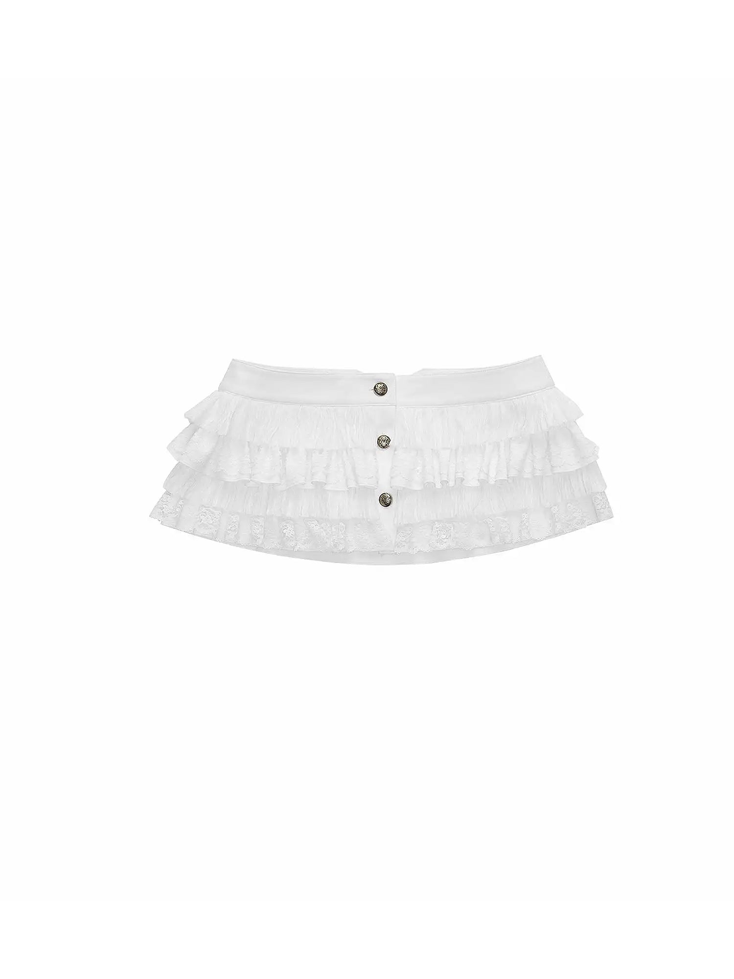 1Jinn Studio Victorian Lace Trim Layer Ultra Short Skirt | Canton Collective