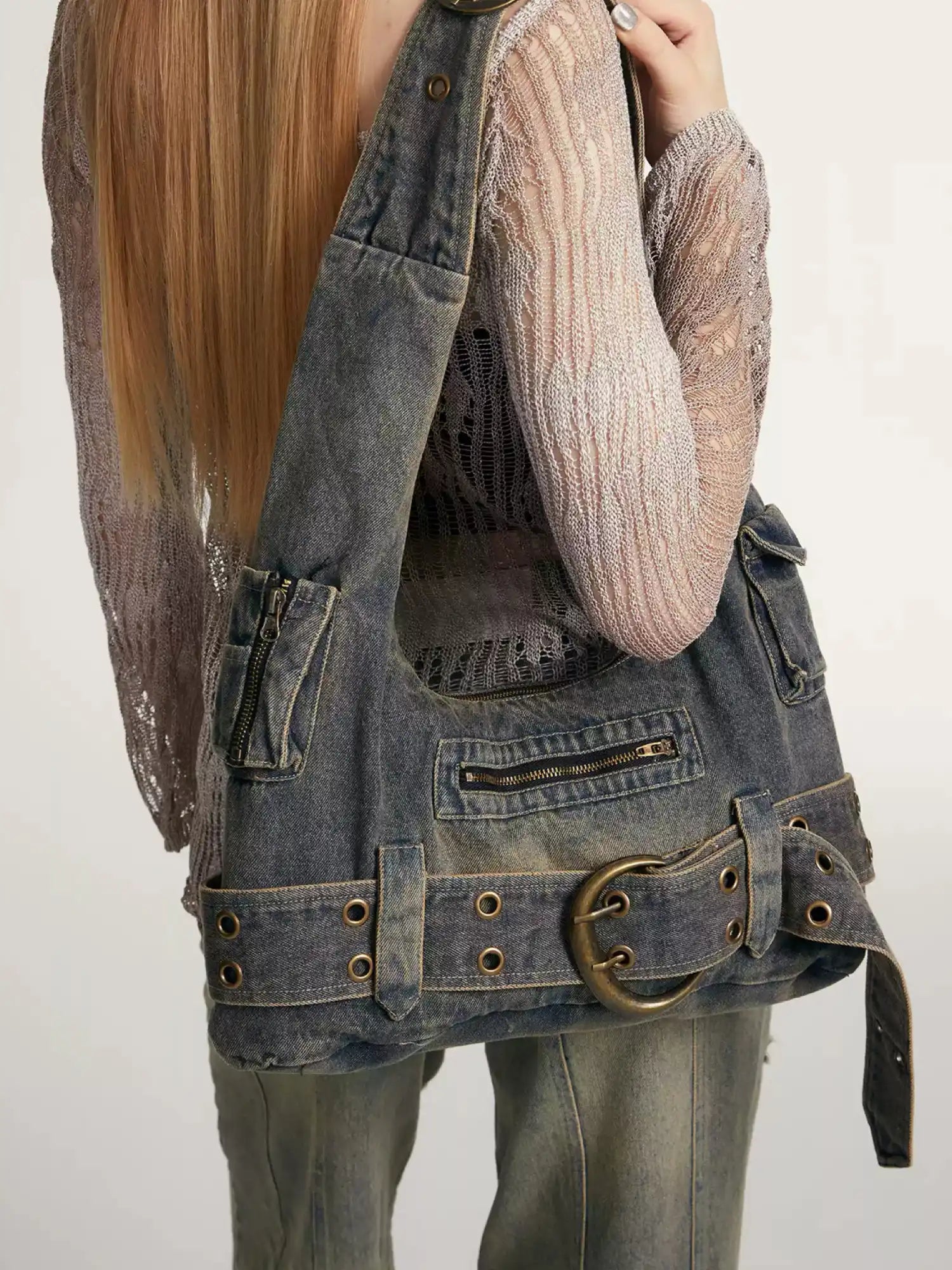 2th Desire Vintage-Inspired Y2K Denim Bag | Canton Collective