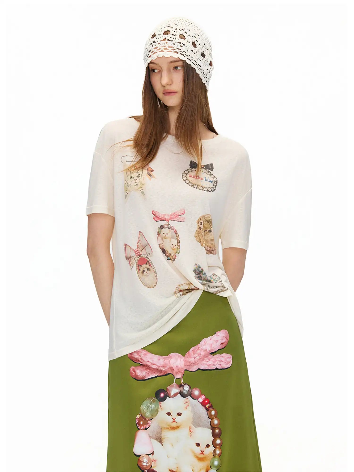 Outtheblue Vintage Cat Lyocell Linen Tee | Canton Collective