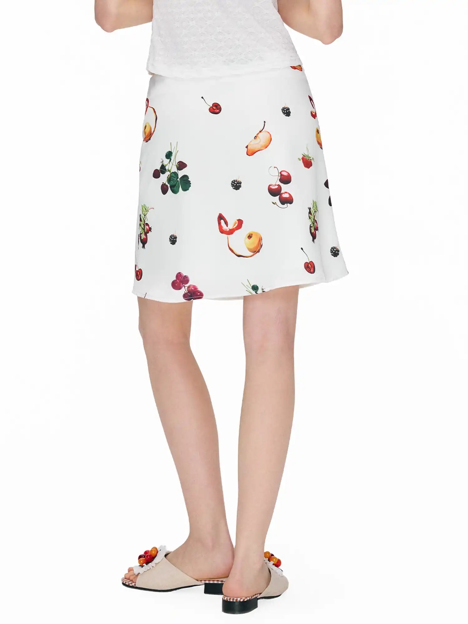 Outtheblue Vintage Fruit Print A-Line Mini Skirt | Canton Collective