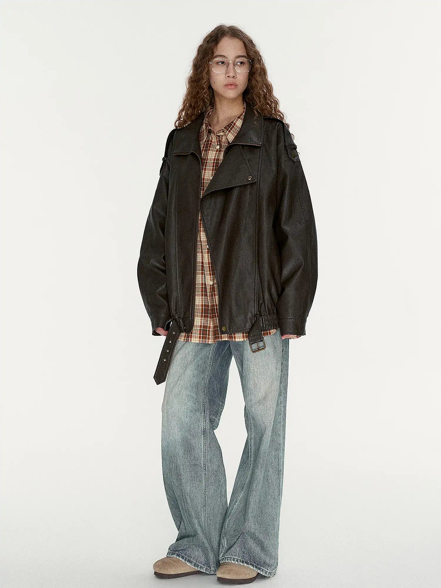 FIRST FLOOR Vintage Brown Leather Biker Jacket | Canton Collective