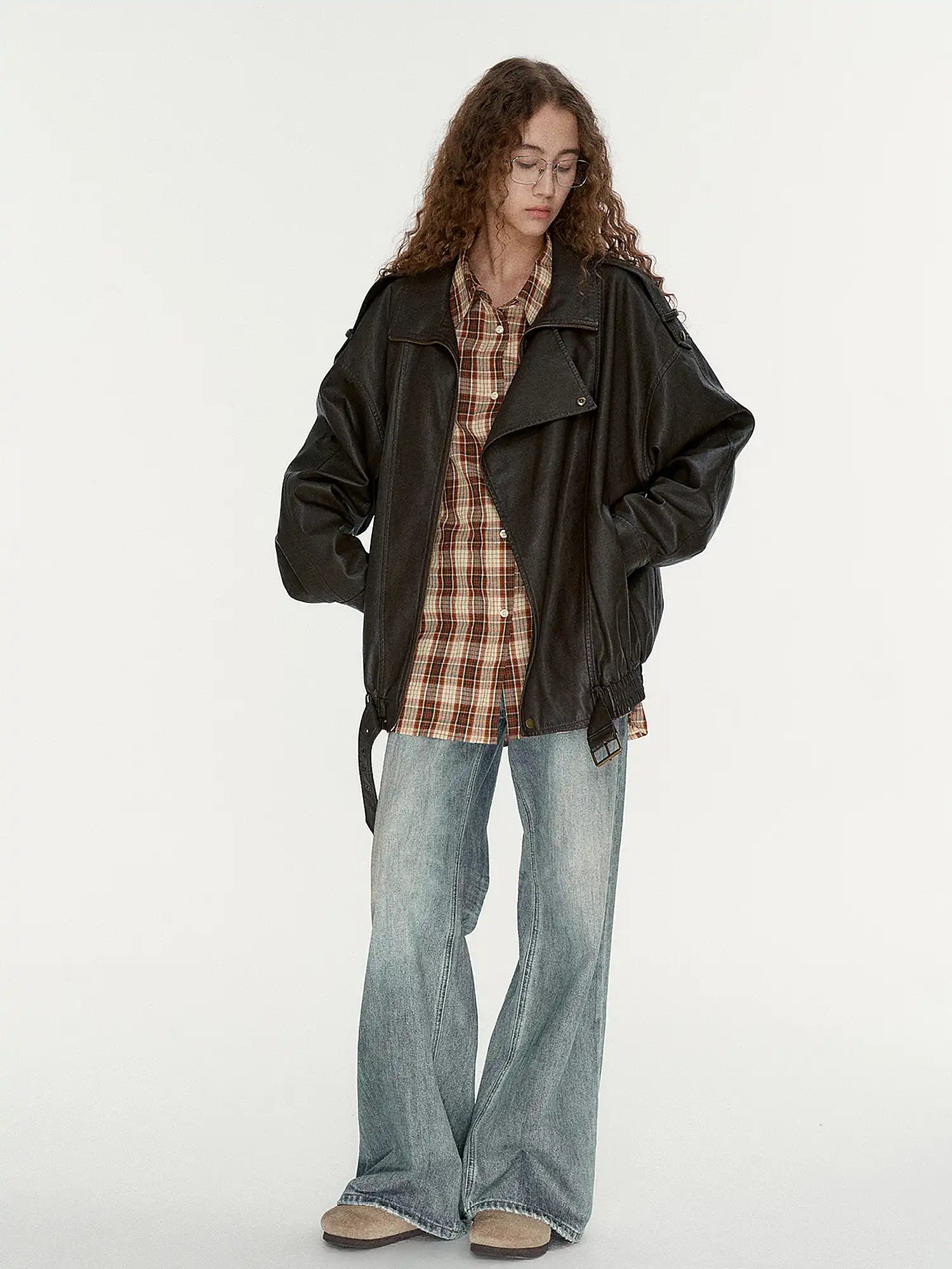 FIRST FLOOR Vintage Brown Leather Biker Jacket | Canton Collective