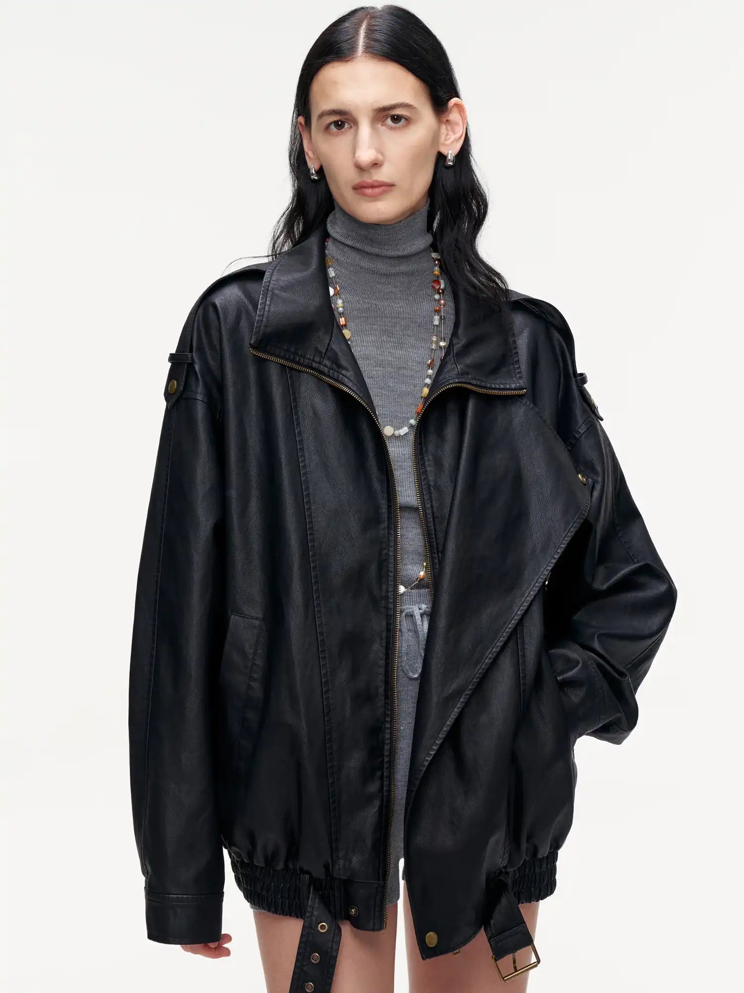 FIRST FLOOR Vintage Brown Leather Biker Jacket | Canton Collective