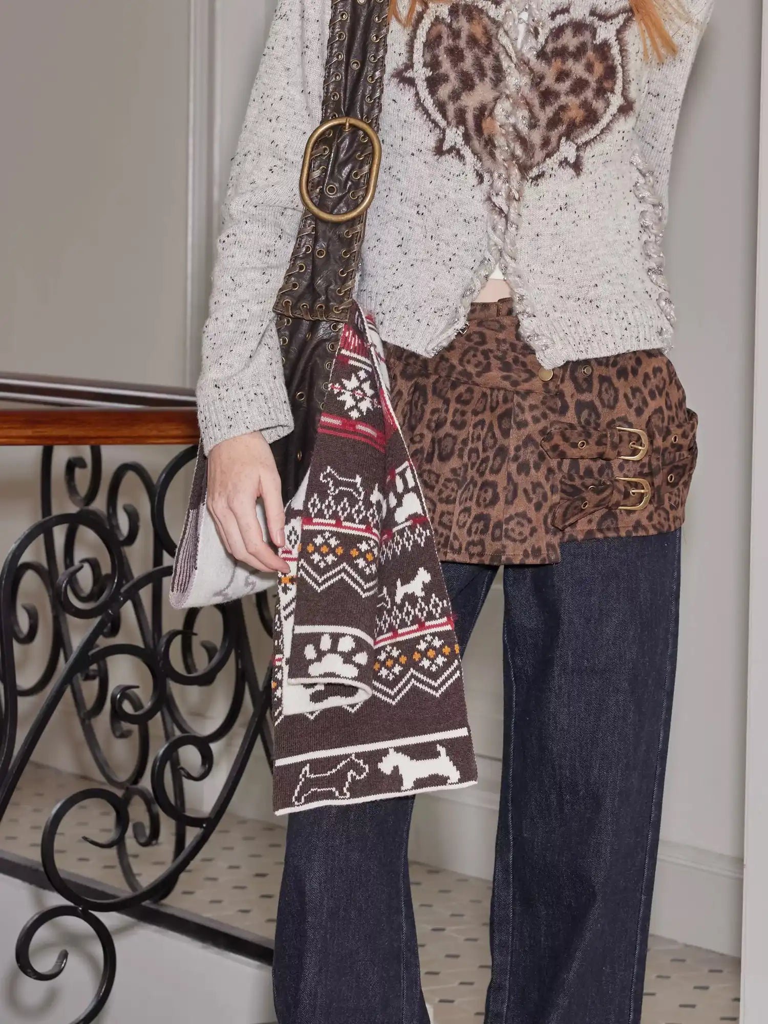 2th Desire Vintage Fair Isle Wool Blend Scarf | Canton Collective