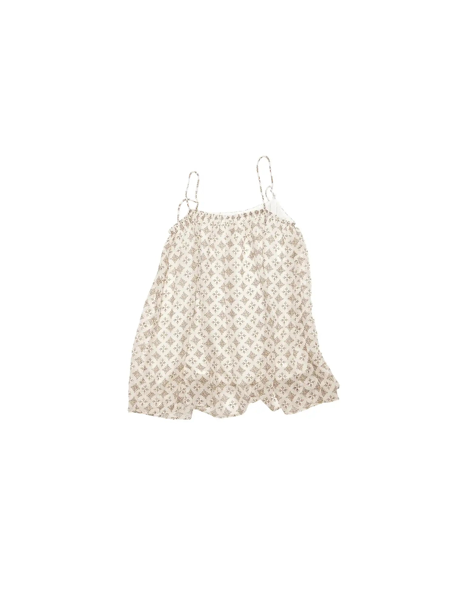 CantonCollective Design Vintage Geometric Print Babydoll Tank Top | Canton Collective