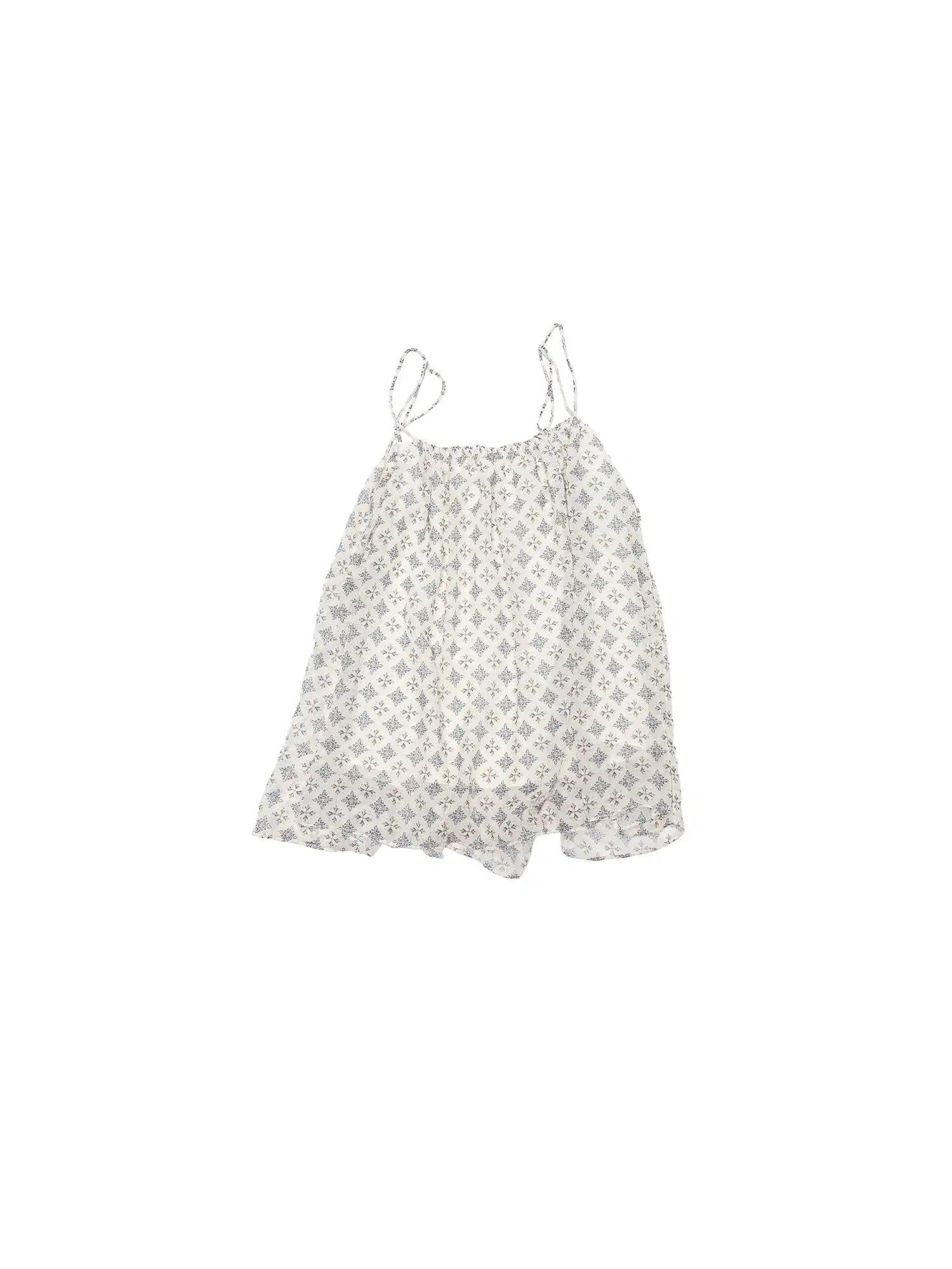 CantonCollective Design Vintage Geometric Print Babydoll Tank Top | Canton Collective