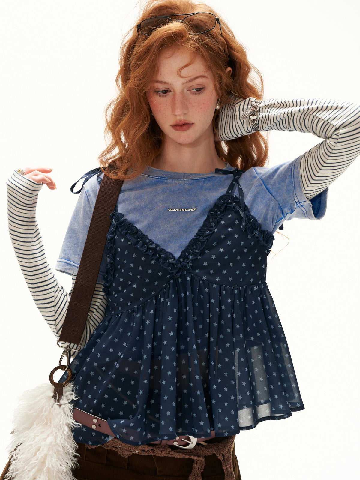 MAMC Vintage Layered Babydoll Long Sleeve Top | Canton Collective