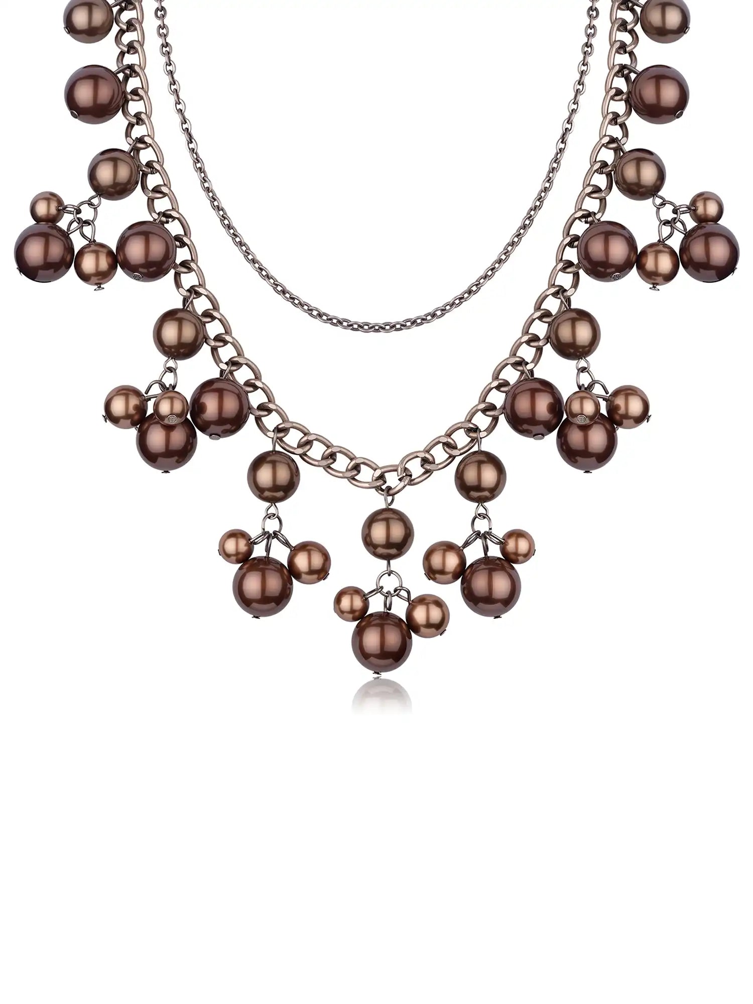 1Jinn M2M Vintage Layered Chain Metal Bead Necklace | Canton Collective