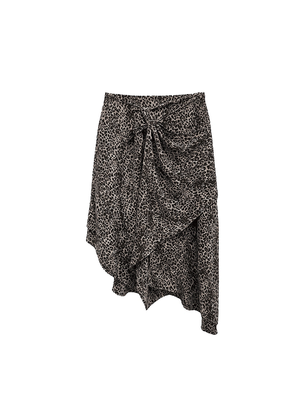 2HK TWO HOUR KEYYY Vintage Leopard Print Asymmetric Midi Skirt | Canton Collective