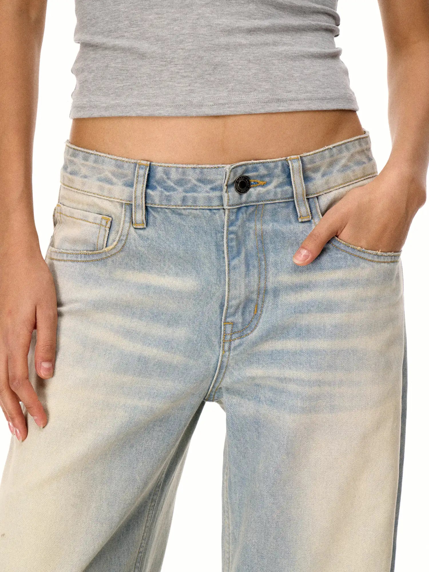 FirstFloor Vintage Light Blue Claywashed Blade Denim Straight Jeans | Canton Collective