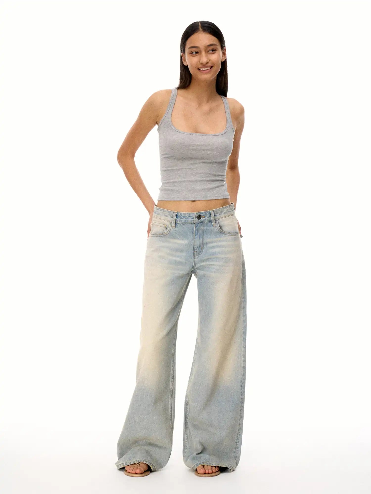 FirstFloor Vintage Light Blue Claywashed Blade Denim Straight Jeans | Canton Collective