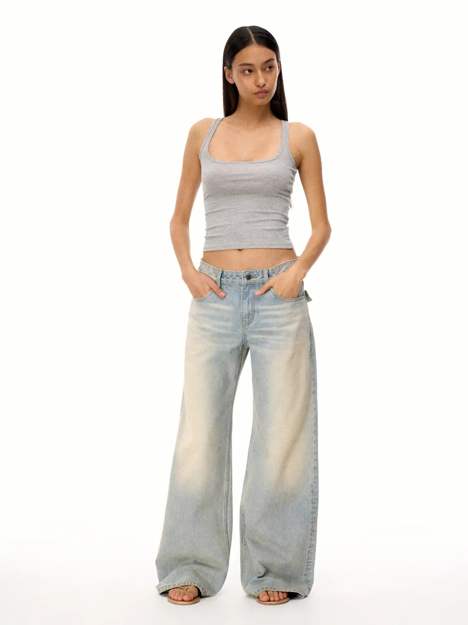 FirstFloor Vintage Light Blue Claywashed Blade Denim Straight Jeans | Canton Collective