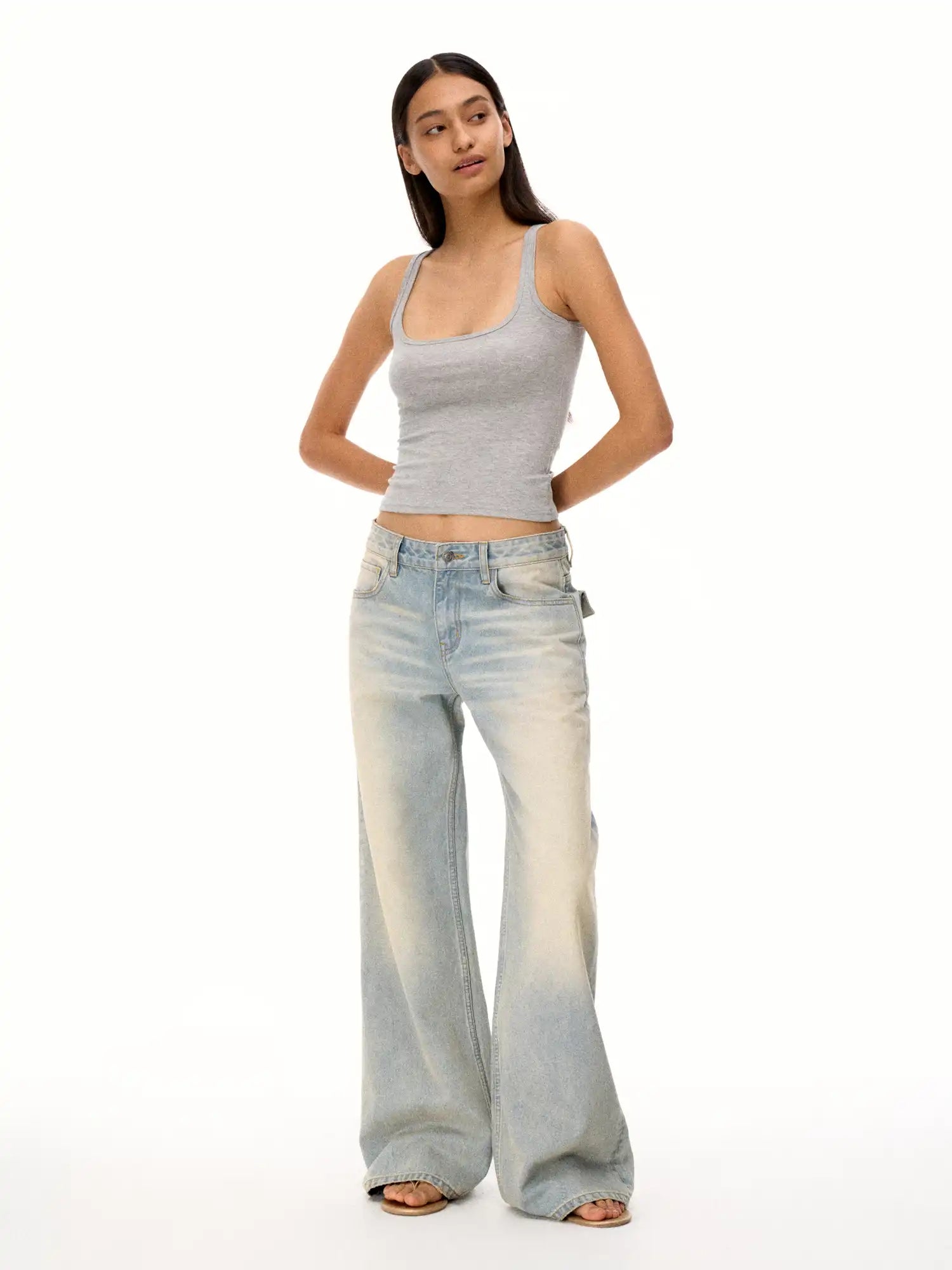 FirstFloor Vintage Light Blue Claywashed Blade Denim Straight Jeans | Canton Collective