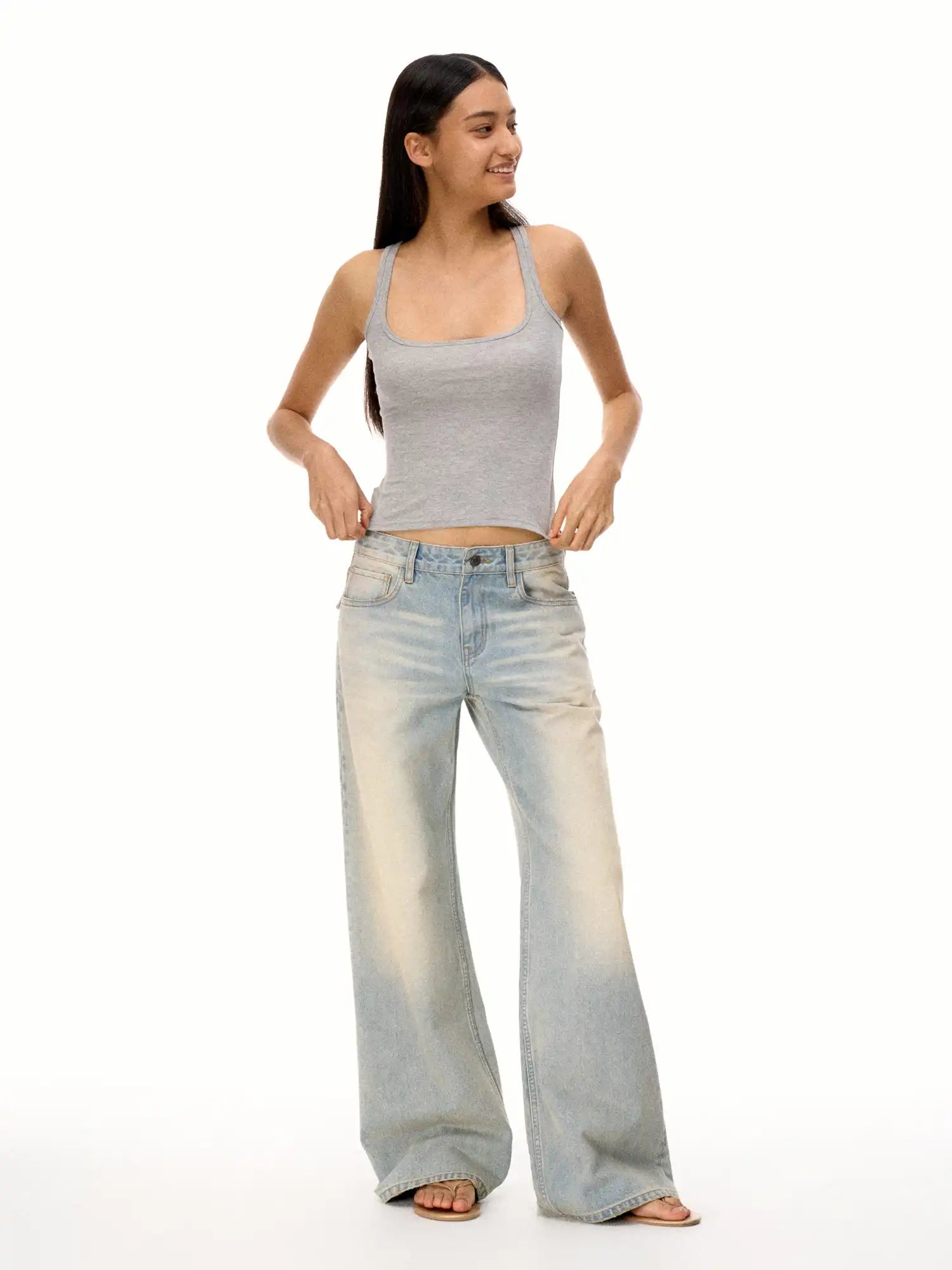 FirstFloor Vintage Light Blue Claywashed Blade Denim Straight Jeans | Canton Collective