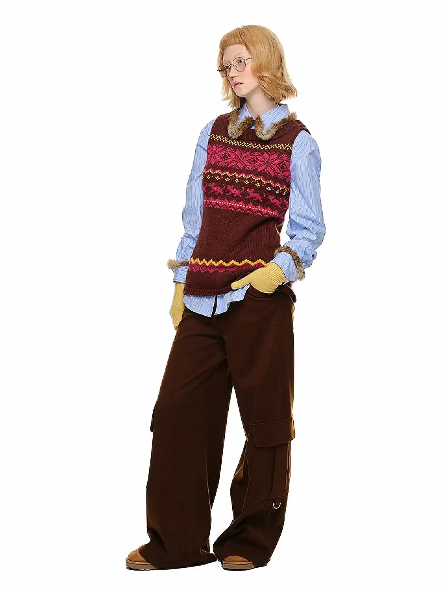 1Jinn Studio Vintage Nordic Fair Isle Knit Sweater Vest | Canton Collective