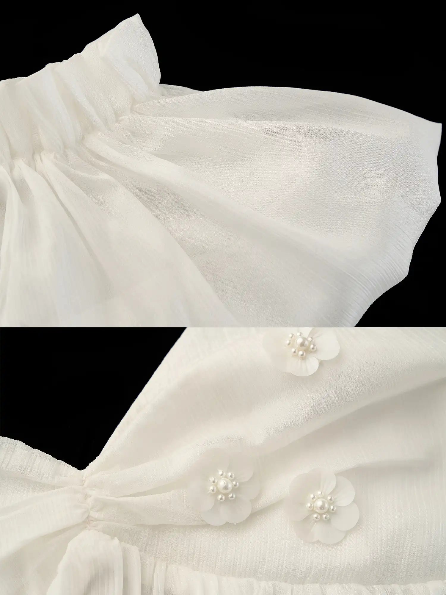 MAMC Vintage Pearl Button Crinkled Halter Top | Canton Collective