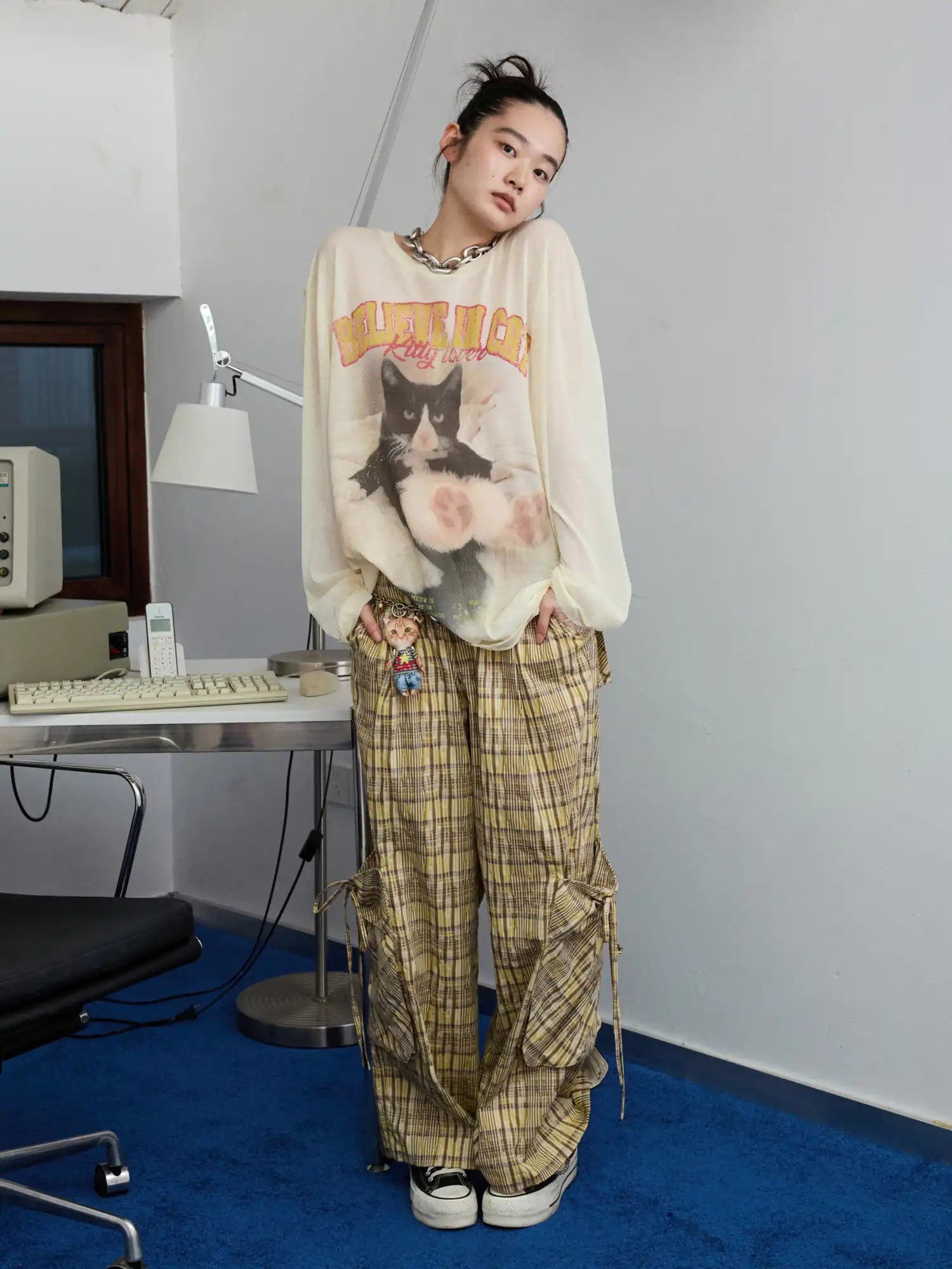 1Jinn Studio Vintage Plaid Baggy Pants | Canton Collective