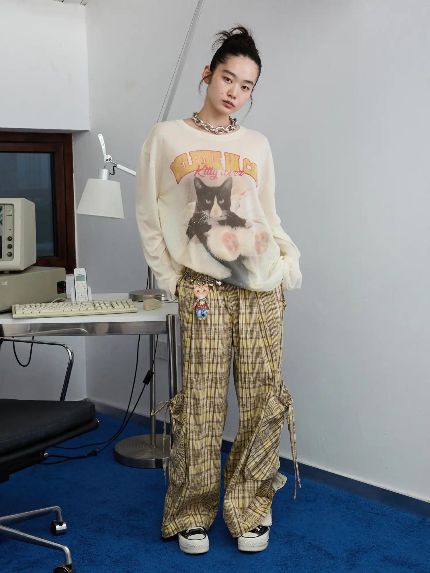 1Jinn Studio Vintage Plaid Baggy Pants | Canton Collective