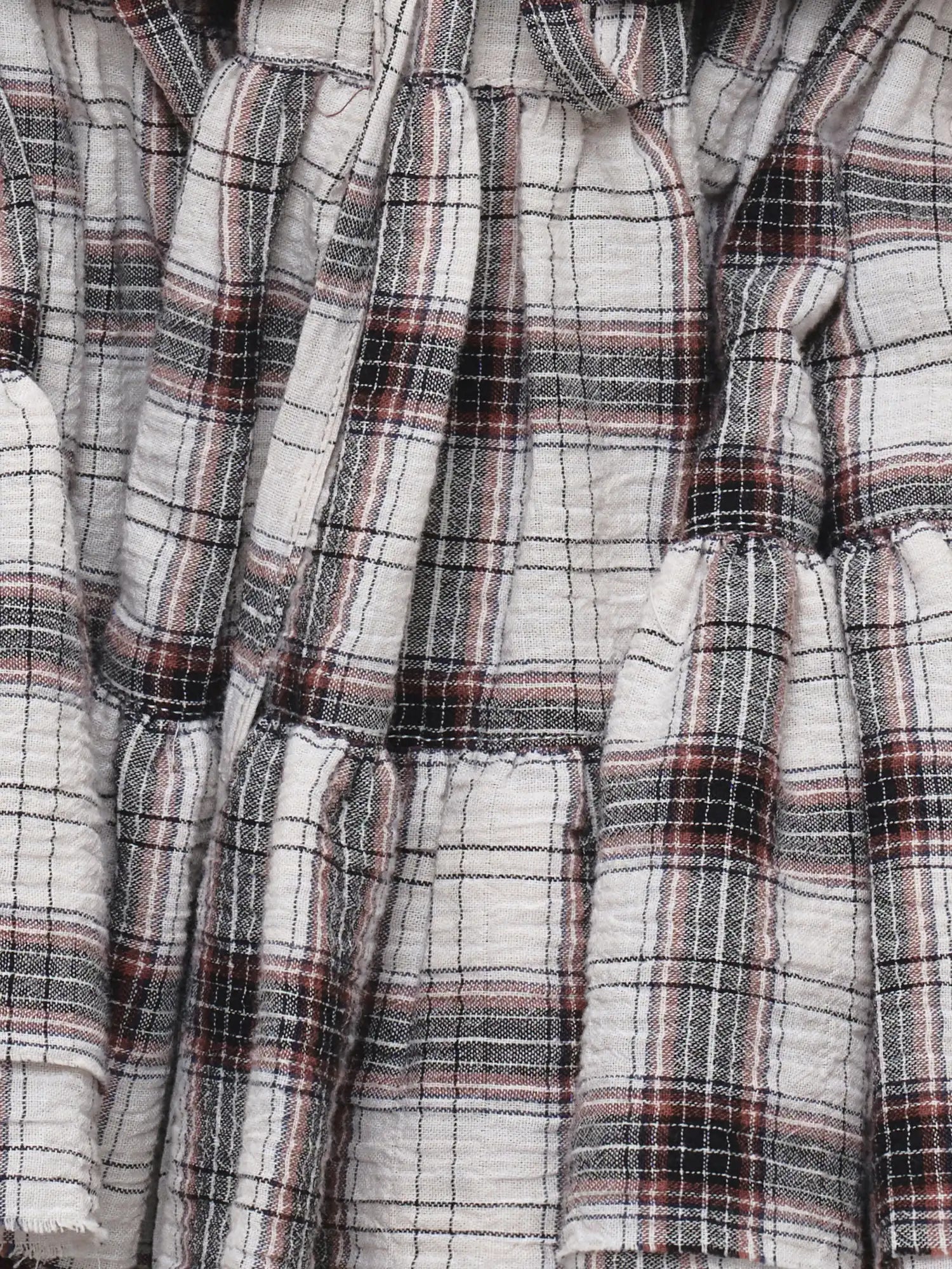 1Jinn Studio Vintage Plaid Tiered Ruffle Mini Skirt | Canton Collective