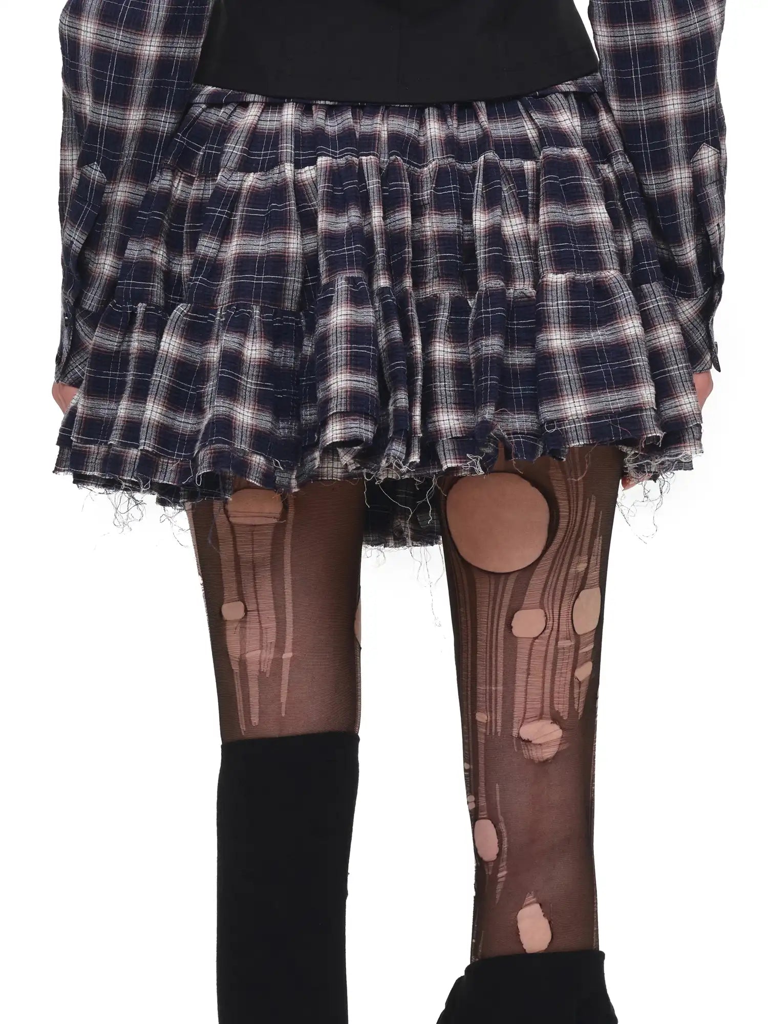 1Jinn Studio Vintage Plaid Tiered Ruffle Mini Skirt | Canton Collective
