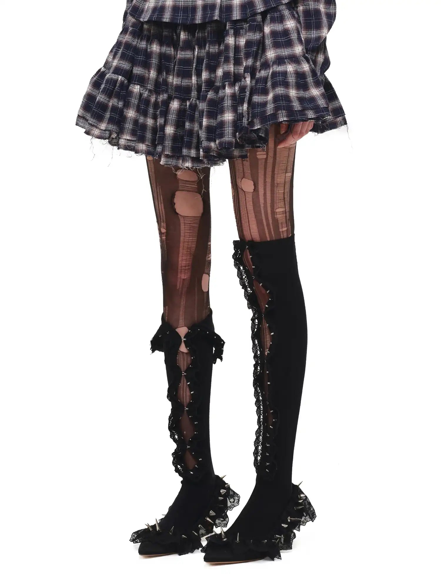 1Jinn Studio Vintage Plaid Tiered Ruffle Mini Skirt | Canton Collective