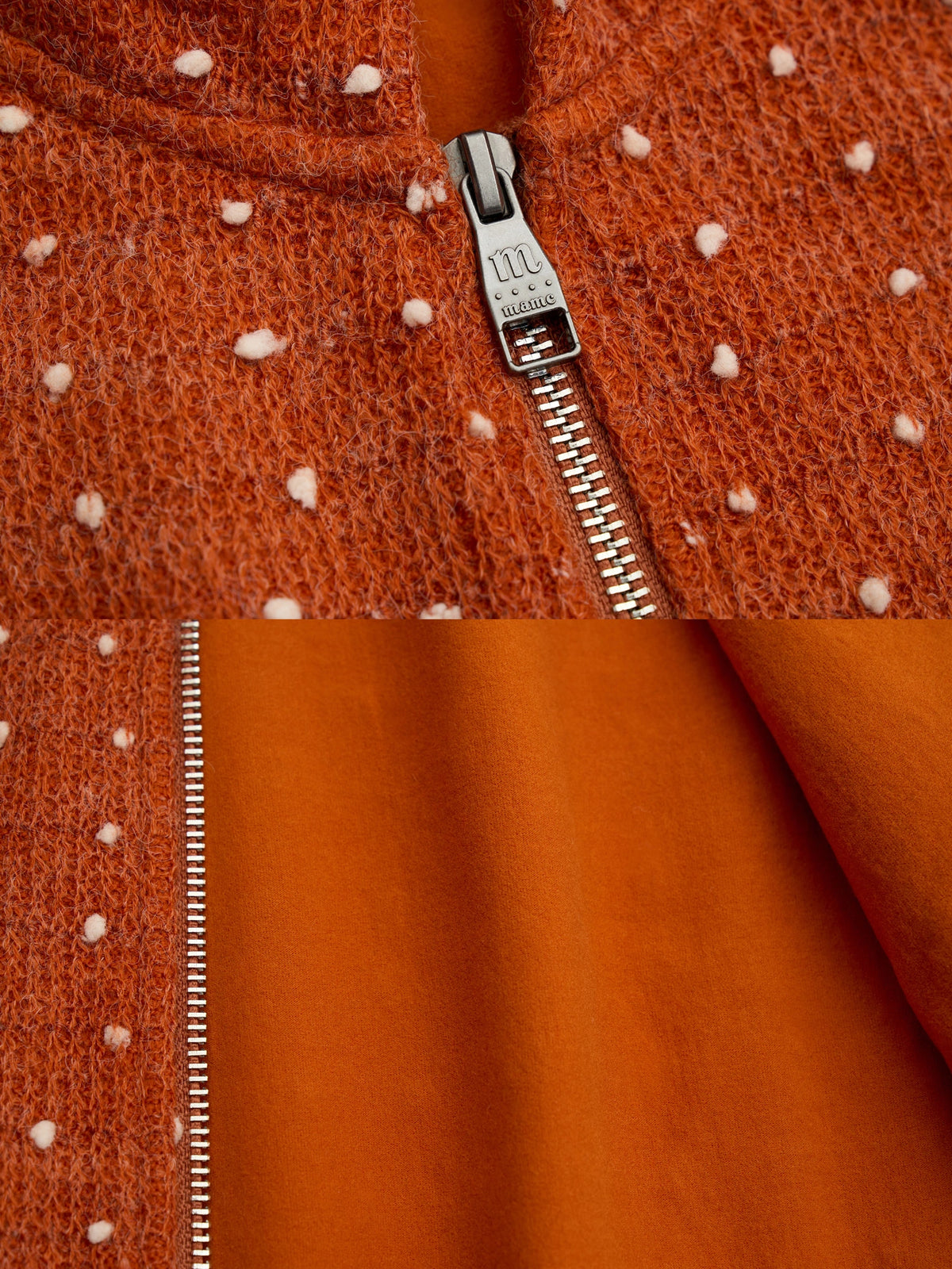 MAMC Vintage Polka Dot Textured Zip Up Hoodie | Canton Collective