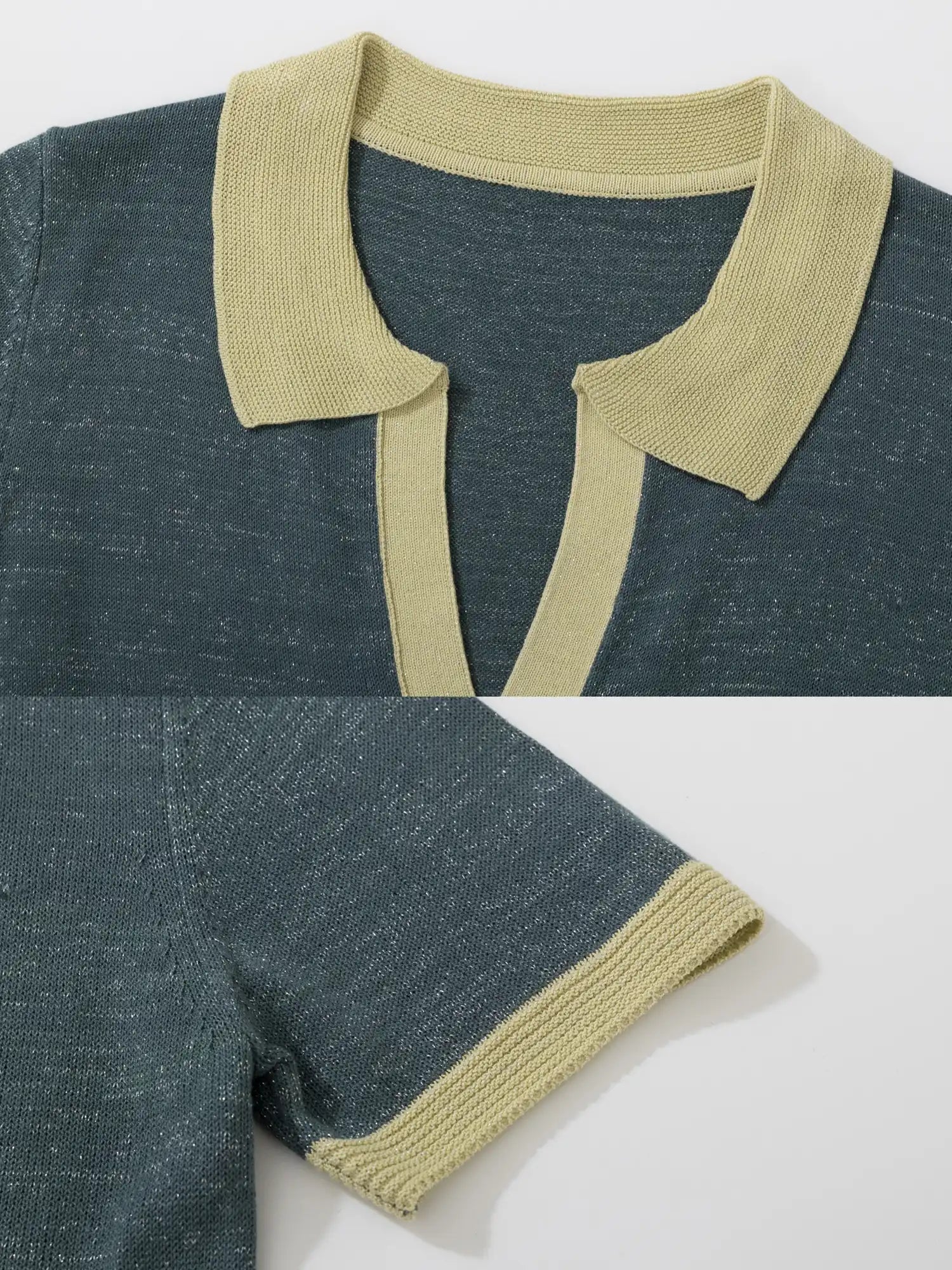 CantonCollective Design Vintage Preppy Women's Fitted Short Sleeve Knit Polo Shirt | Canton Collective