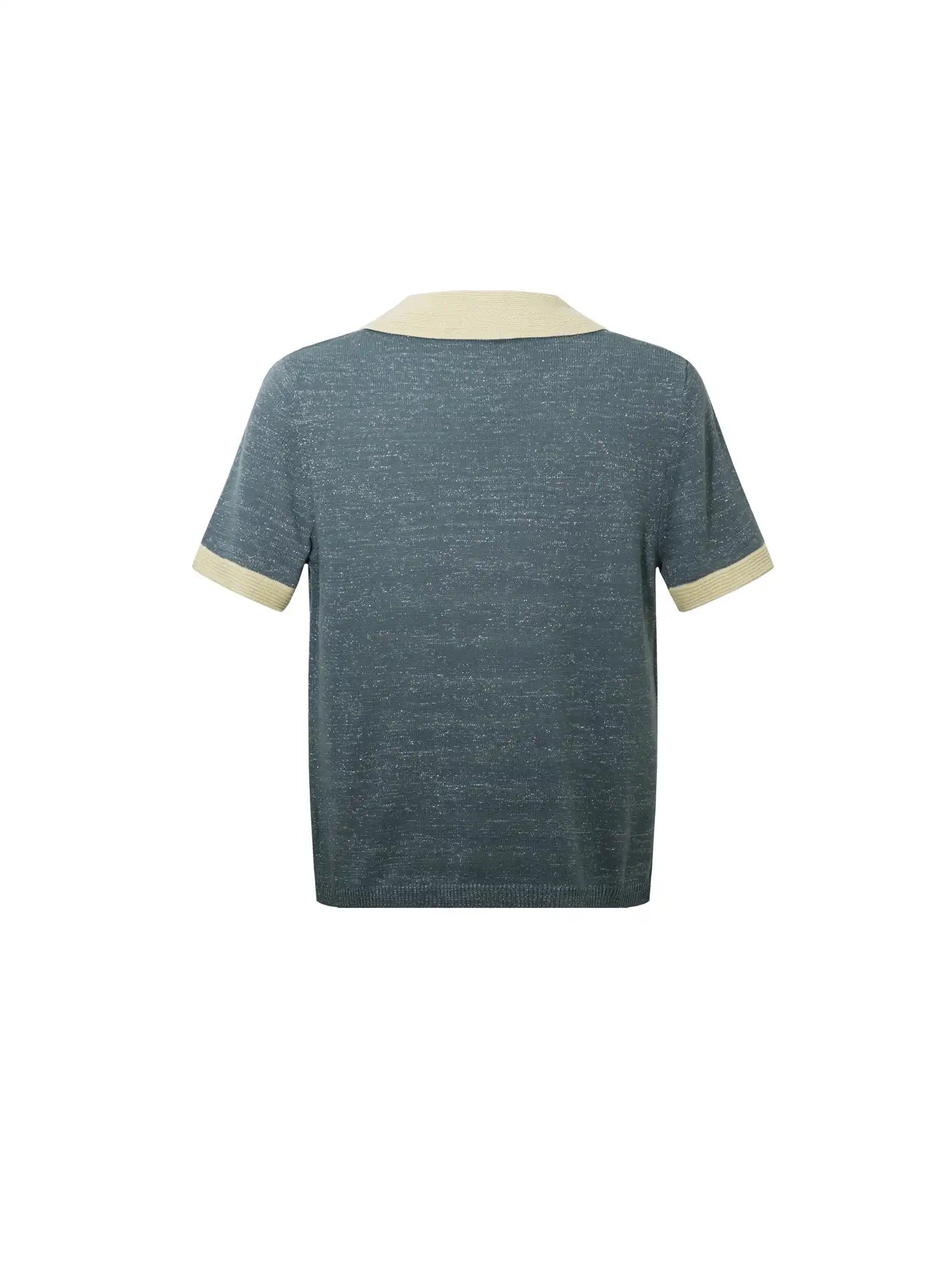 CantonCollective Design Vintage Preppy Women's Fitted Short Sleeve Knit Polo Shirt | Canton Collective