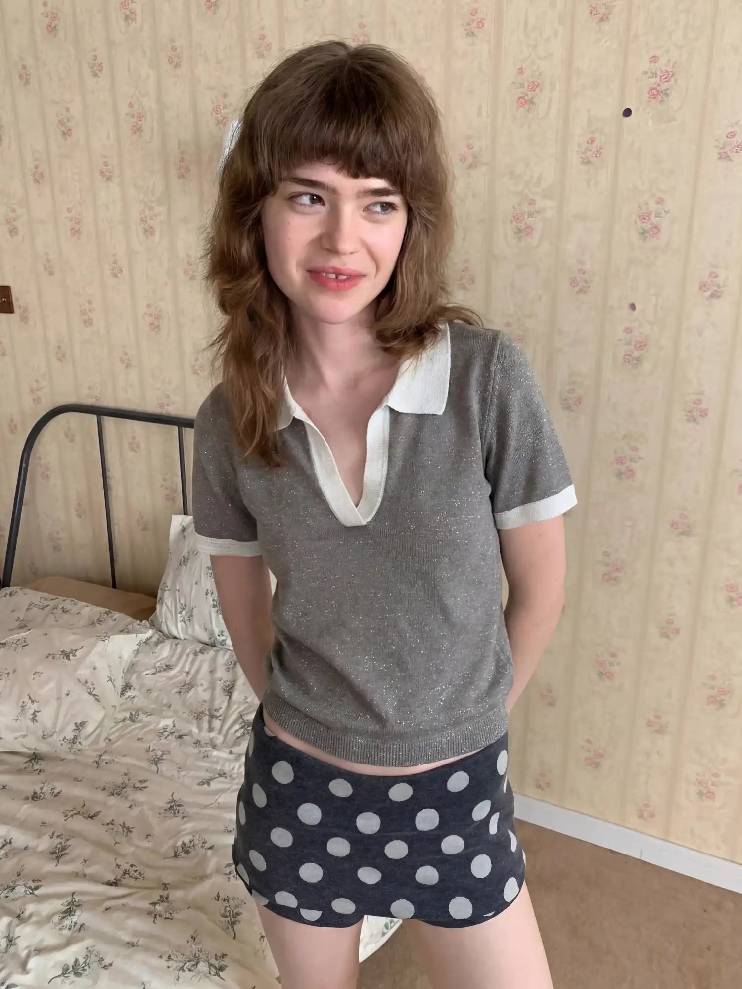 CantonCollective Design Vintage Preppy Women's Fitted Short Sleeve Knit Polo Shirt | Canton Collective