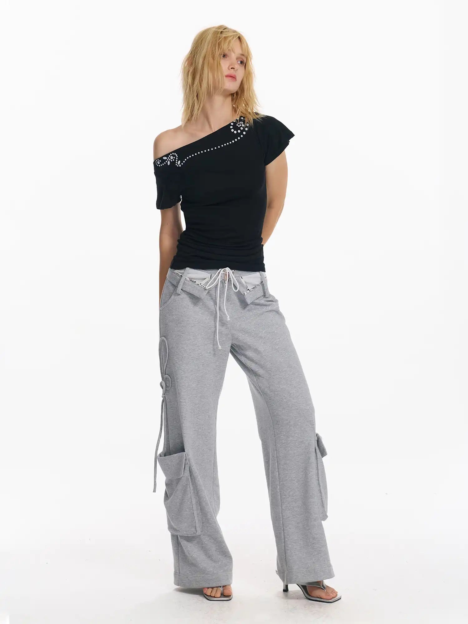 2th Desire Vintage Studded Patterns Flutter Top | Canton Collective