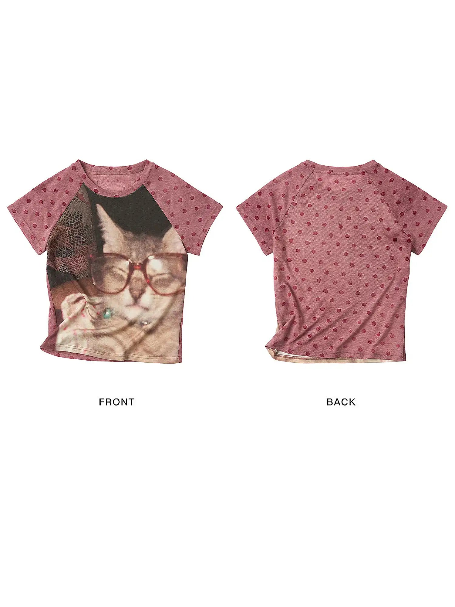 Outtheblue Vintage Velvet Polka Dot Raglan Sleeve Tee | Canton Collective