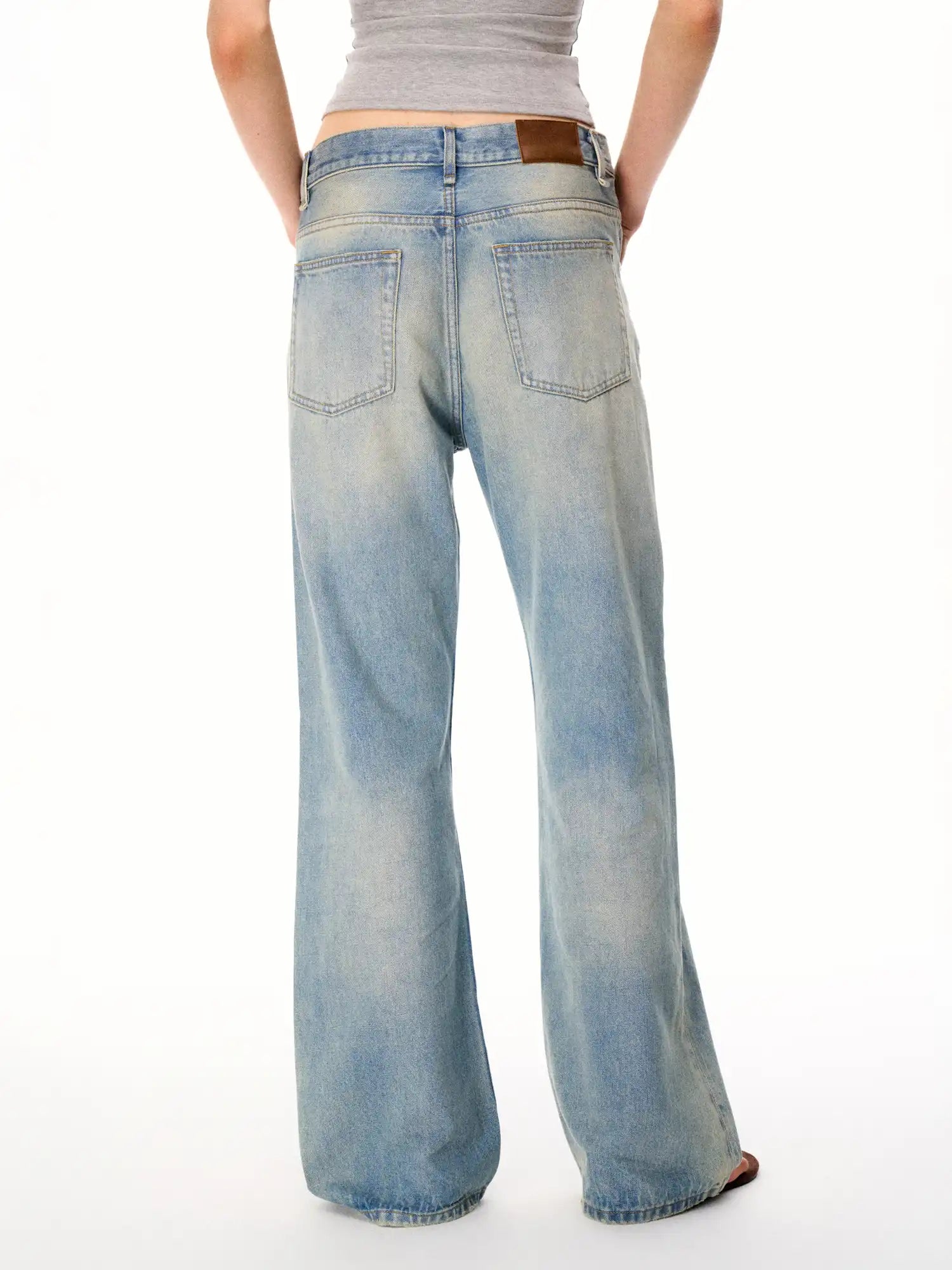 FirstFloor Vintage Washed Light Blue Wide-Leg Jeans | Canton Collective