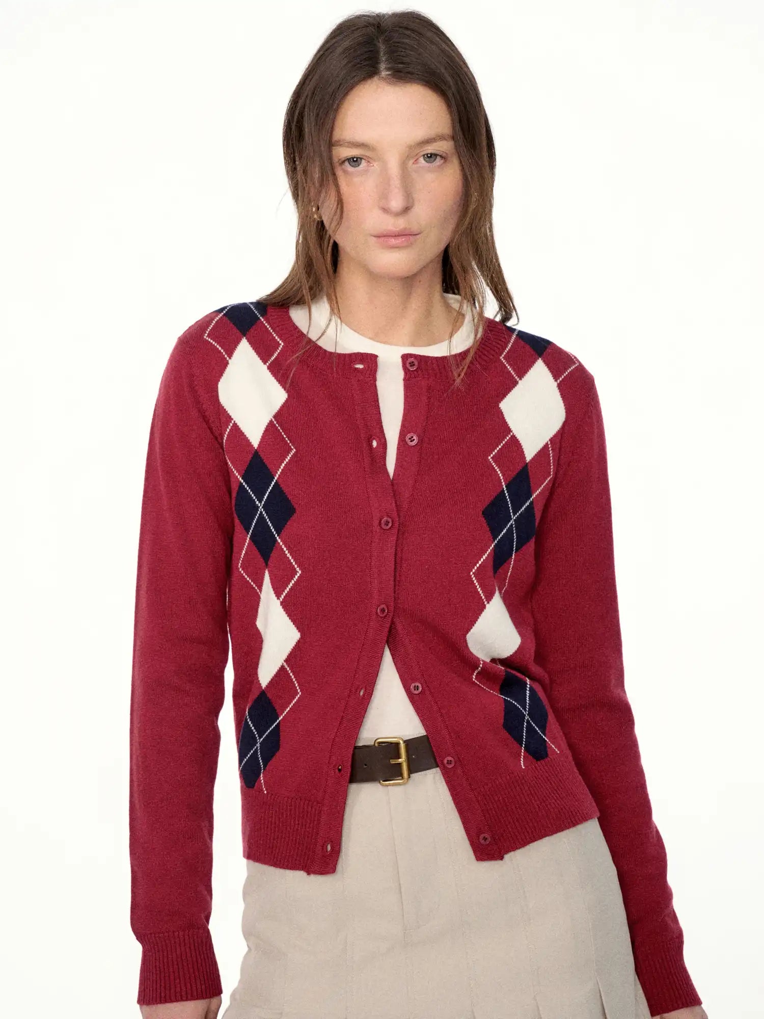 FIRST FLOOR Vintage Wool Argyle Knit Cardigan | Canton Collective