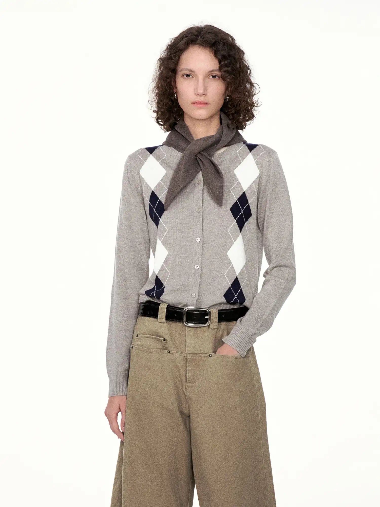 FIRST FLOOR Vintage Wool Argyle Knit Cardigan | Canton Collective