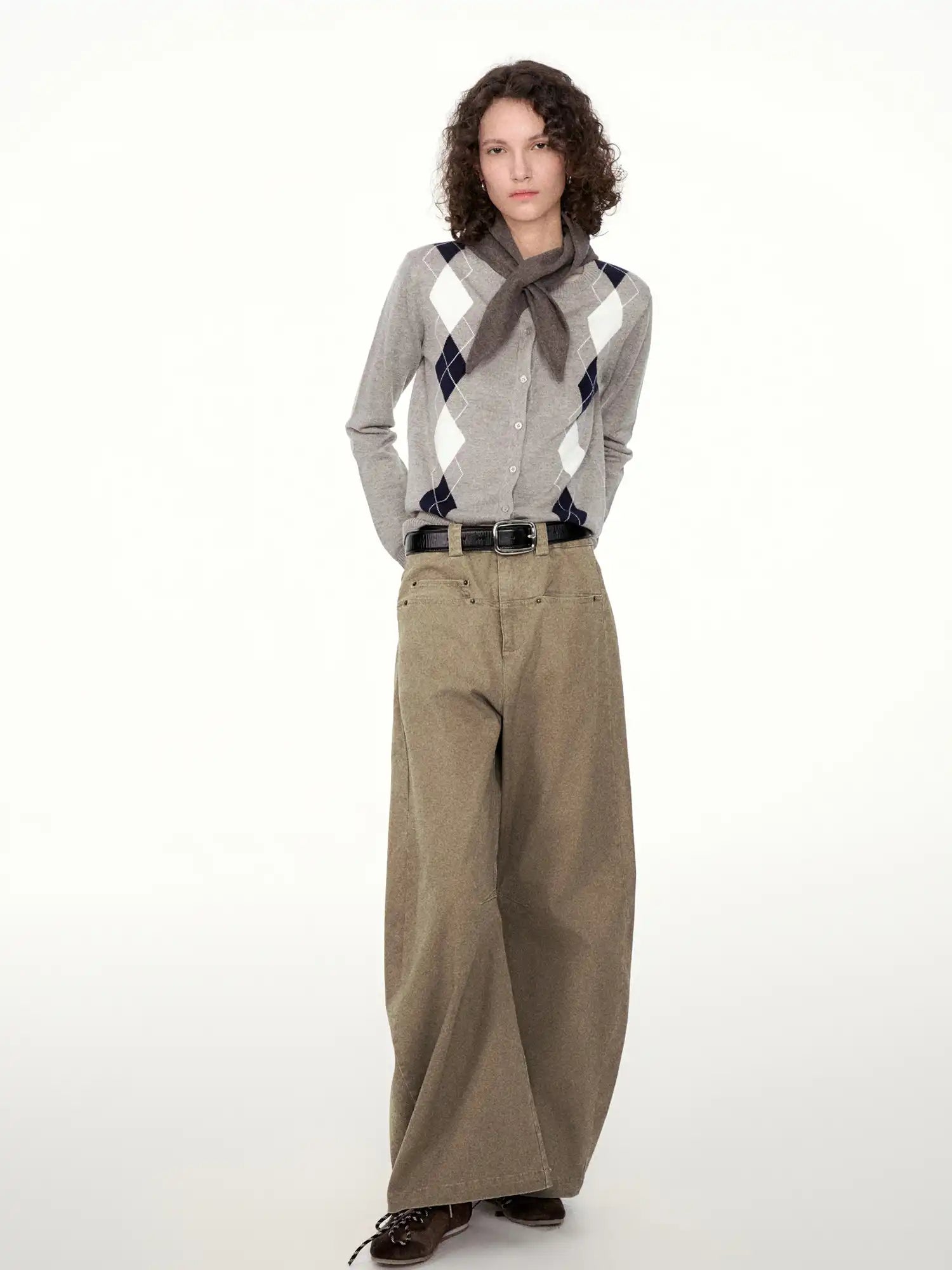 FIRST FLOOR Vintage Wool Argyle Knit Cardigan | Canton Collective