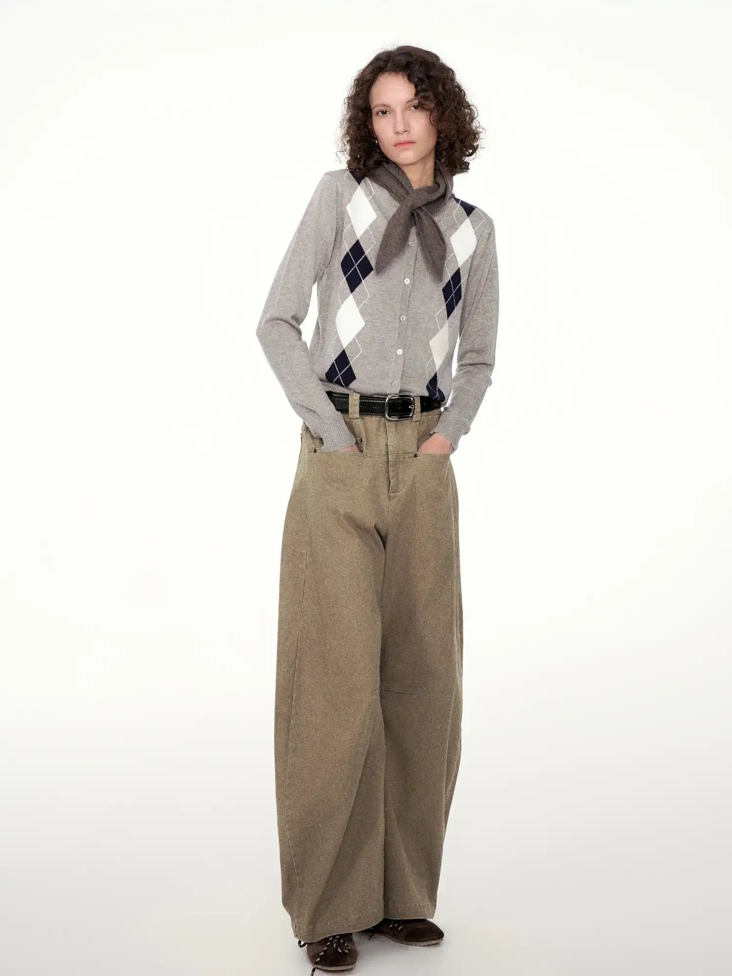 FIRST FLOOR Vintage Wool Argyle Knit Cardigan | Canton Collective