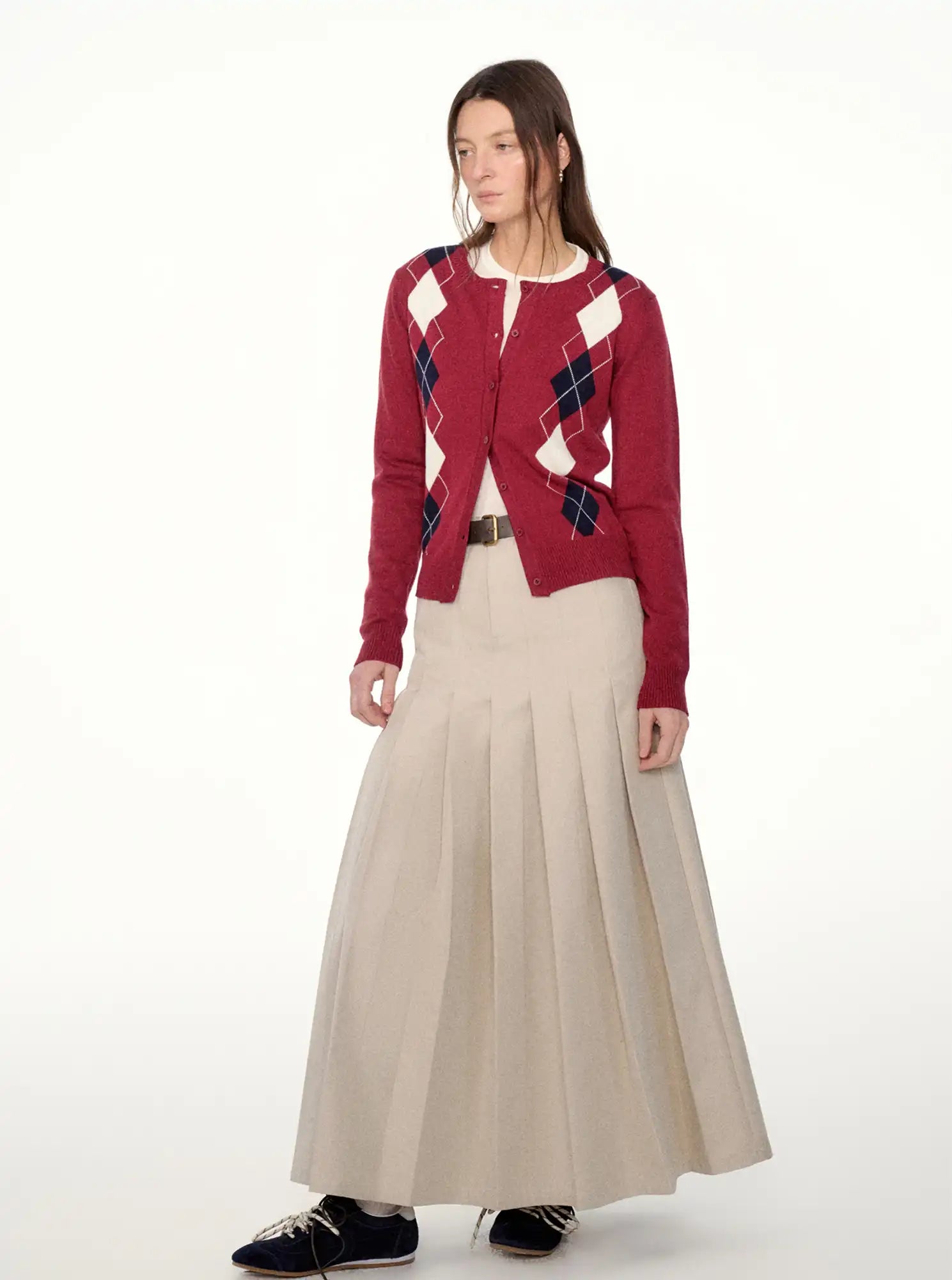 FIRST FLOOR Vintage Wool Argyle Knit Cardigan | Canton Collective