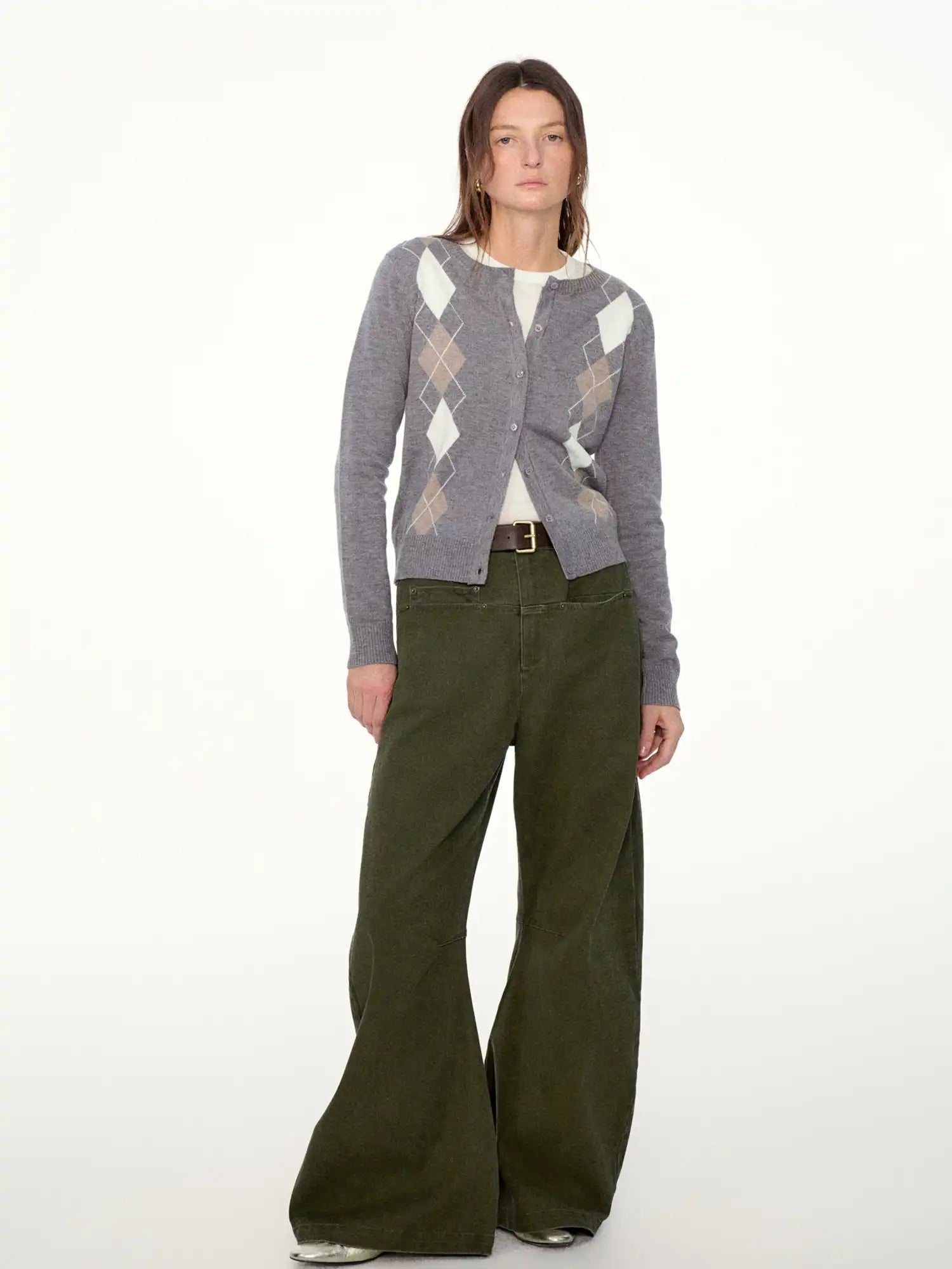 FIRST FLOOR Vintage Wool Argyle Knit Cardigan | Canton Collective