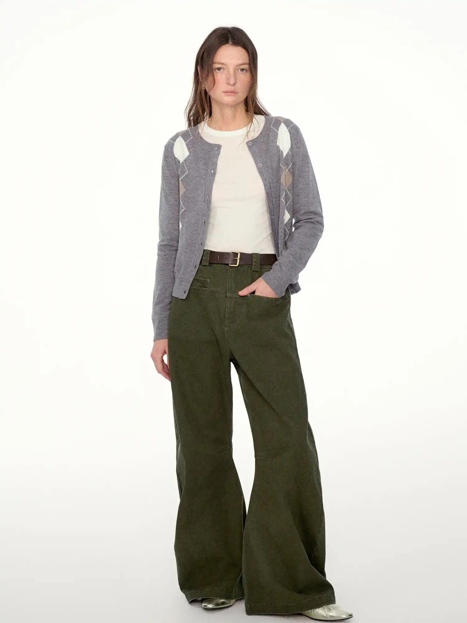 FIRST FLOOR Vintage Wool Argyle Knit Cardigan | Canton Collective