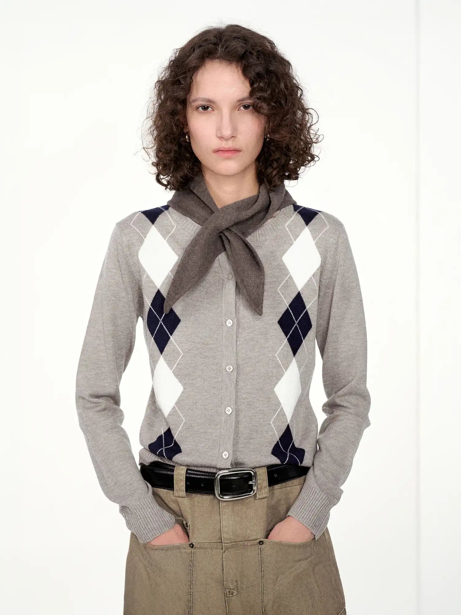 FIRST FLOOR Vintage Wool Argyle Knit Cardigan | Canton Collective