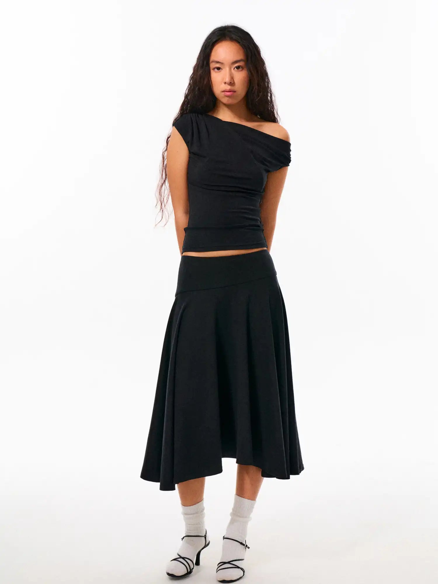 FirstFloor Waist-Cinching Off-Shoulder Top | Canton Collective
