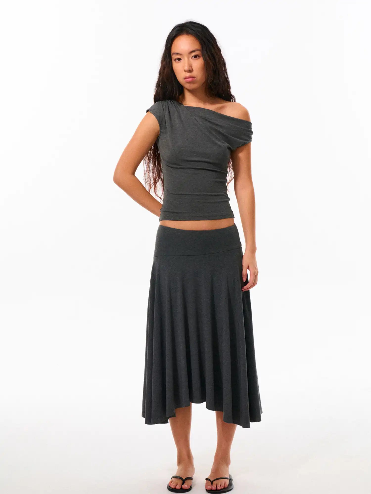 FirstFloor Waist-Cinching Off-Shoulder Top | Canton Collective
