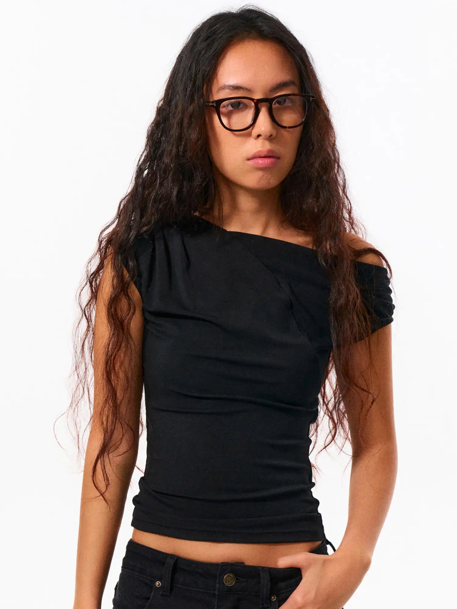 FirstFloor Waist-Cinching Off-Shoulder Top | Canton Collective