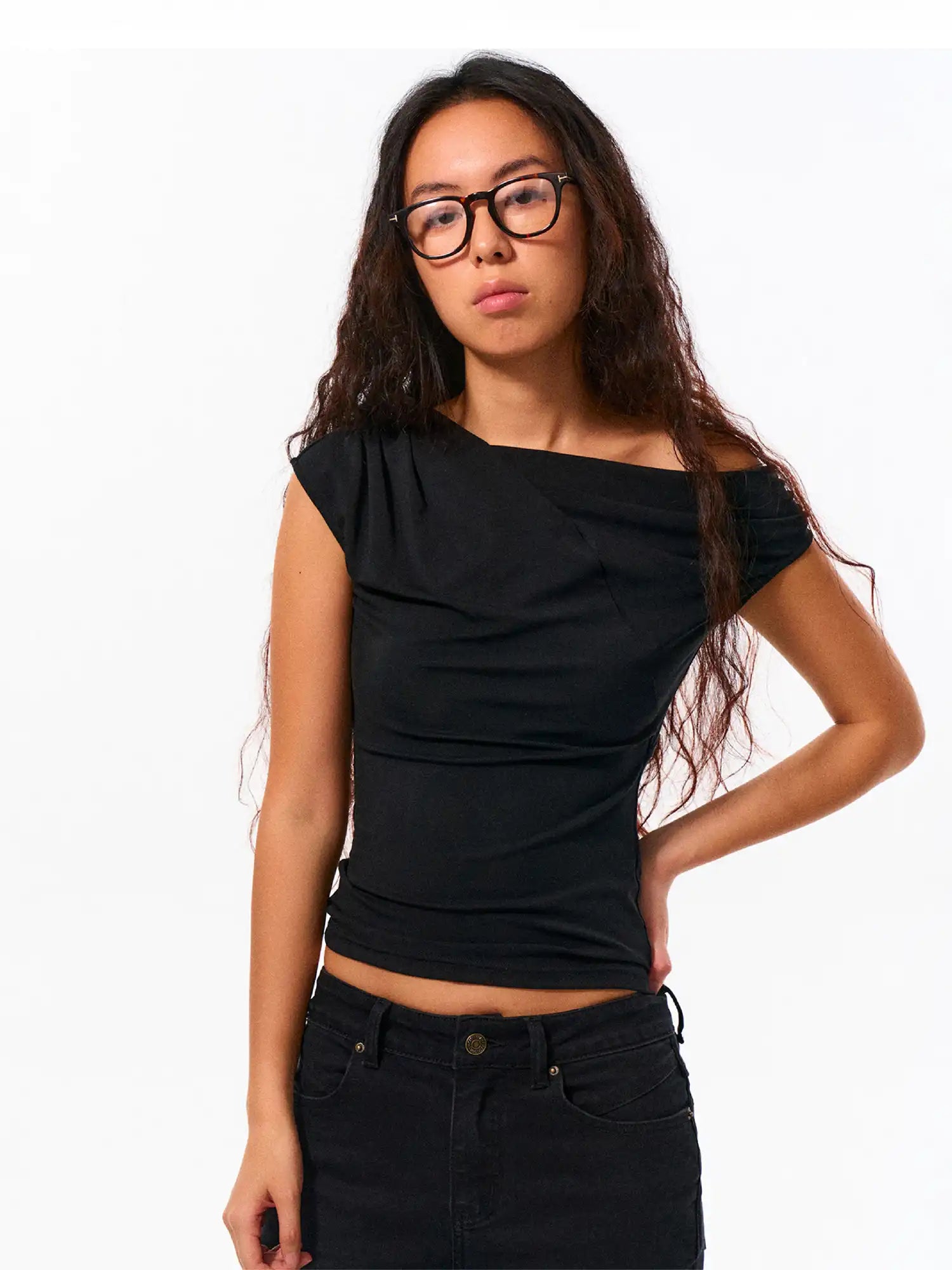 FirstFloor Waist-Cinching Off-Shoulder Top | Canton Collective